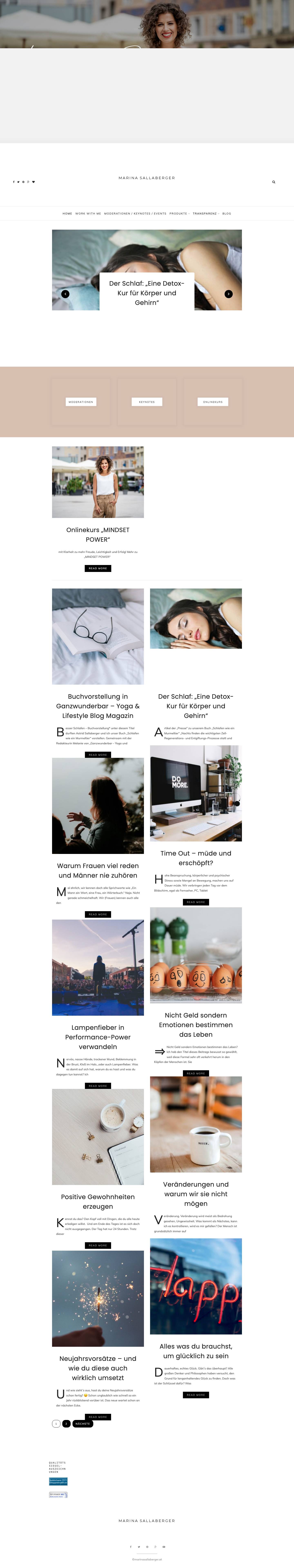 Marina Sallaberger | Moderatorin-Speaker-Podcast Host-Autorin - Full Screenshot