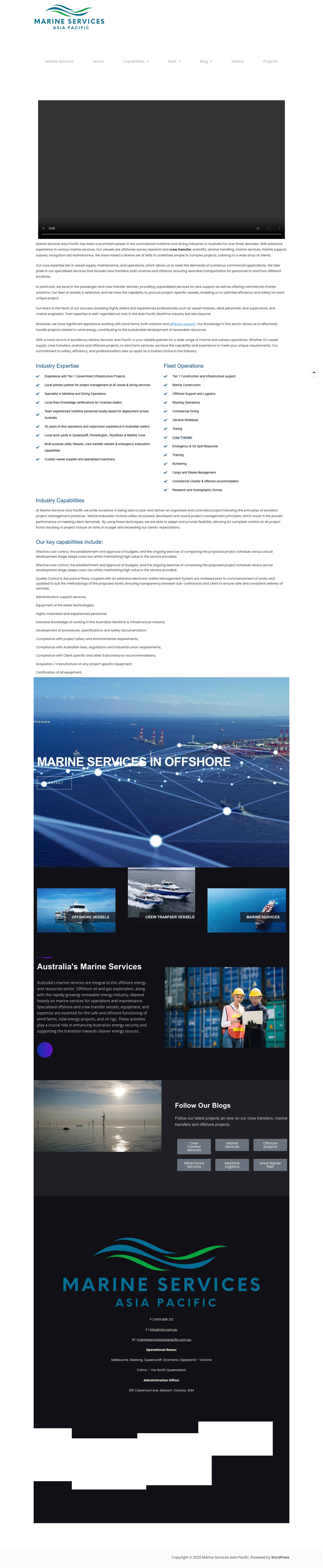 Marine Services Offshore crew transfer vessels crew transfer - Full Screenshot