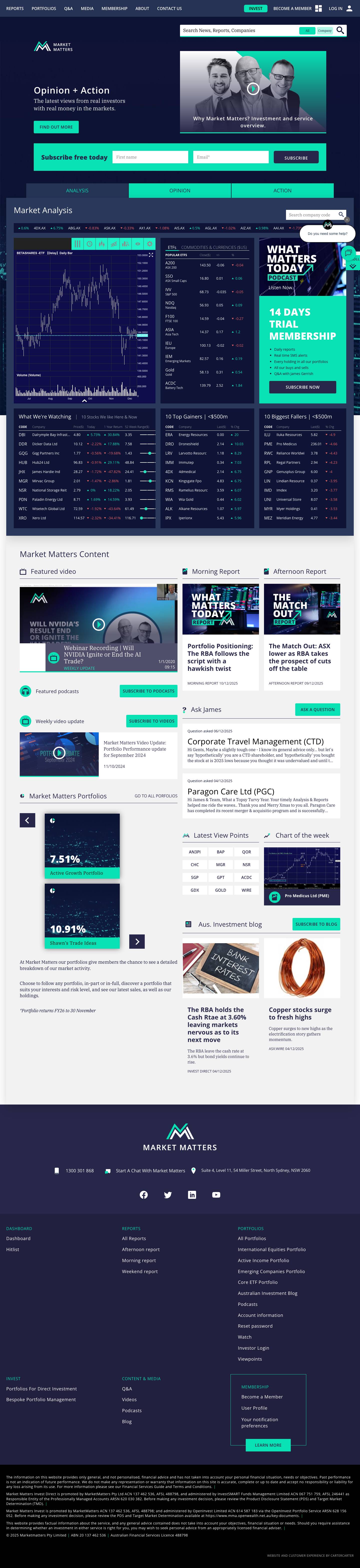 Market Matters | Leading Australian Stock Market Views And Advice - Full Screenshot