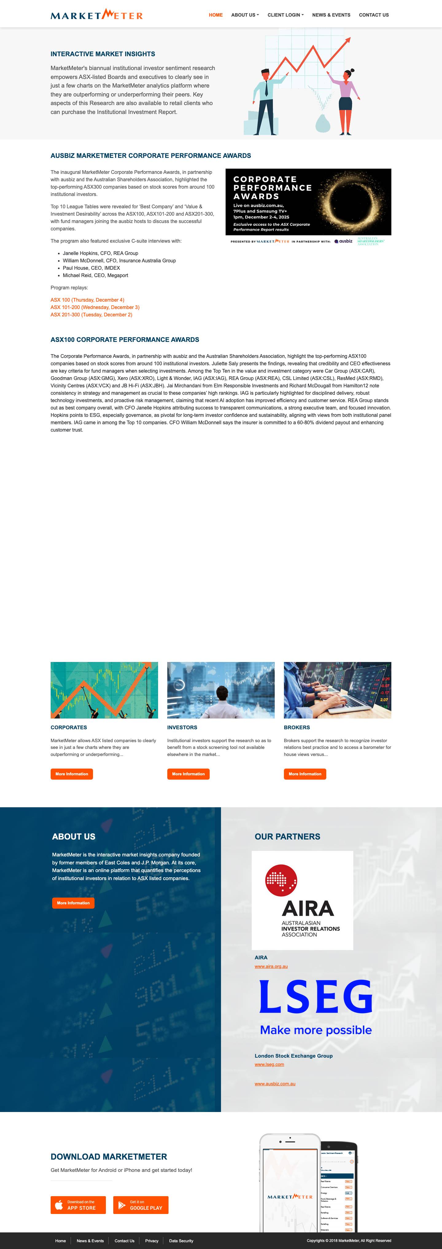 MarketMeter - Interactive Financial Markets Insights - Full Screenshot