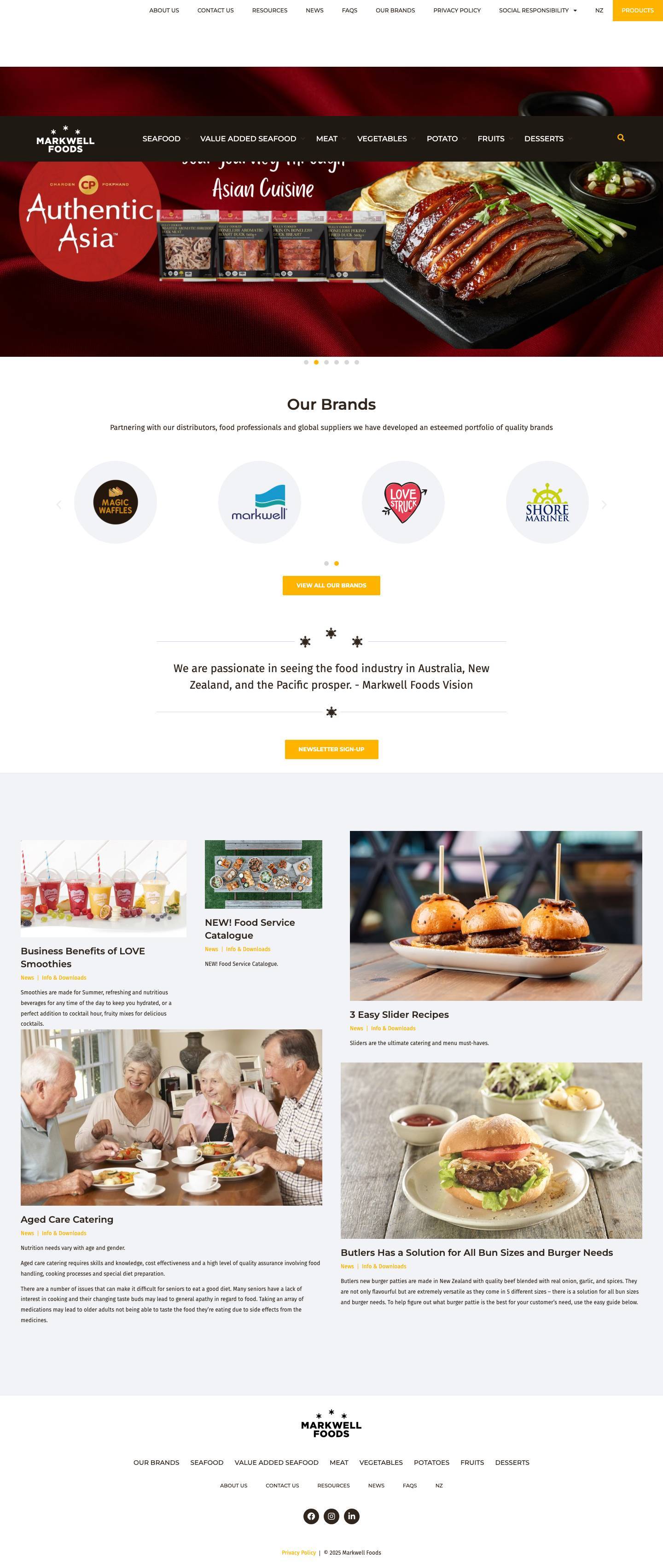 Markwell Foods Australia - Full Screenshot