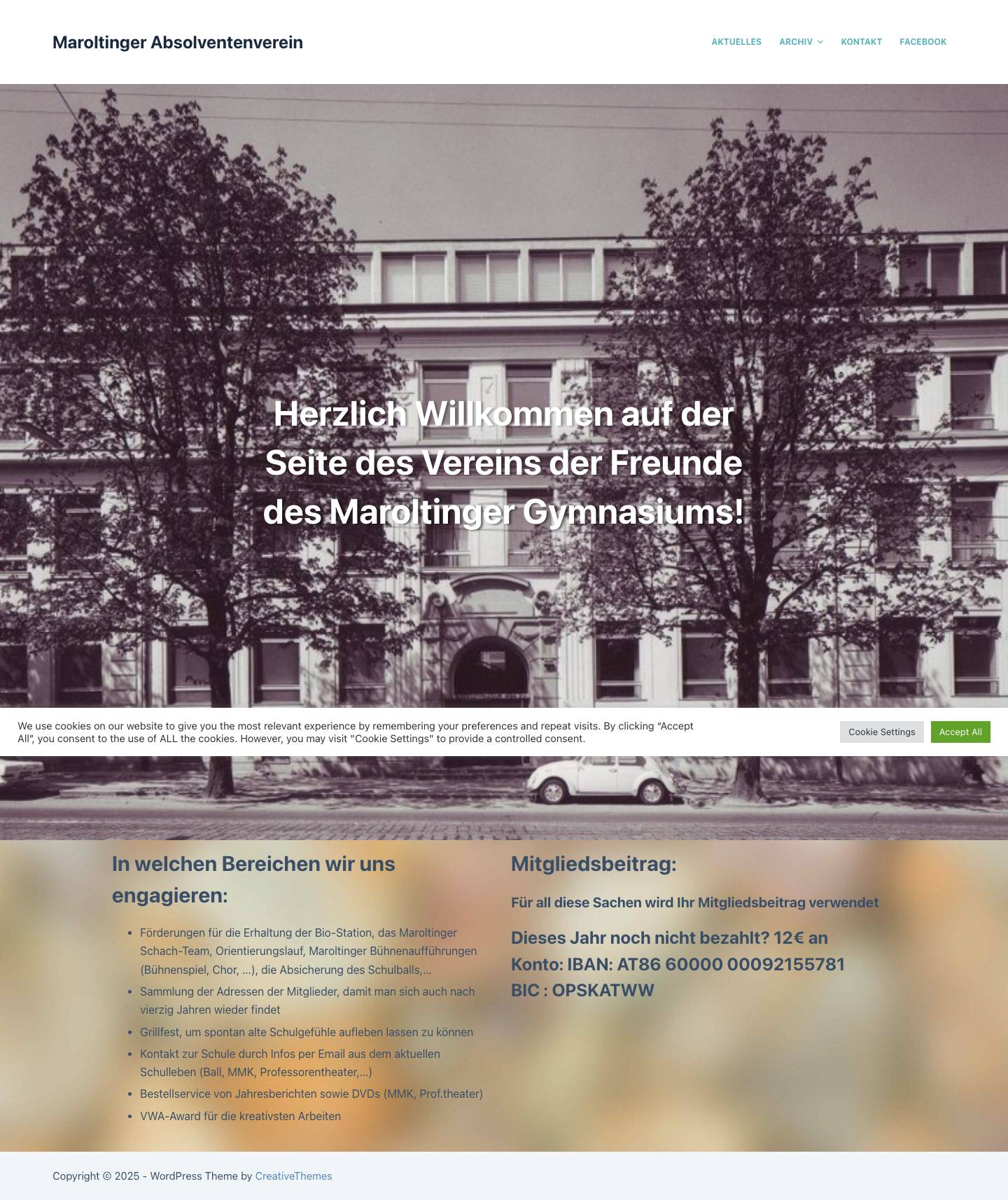Maroltinger Absolventenverein – Verein der Freunde des Maroltinger Gymnasiums - Full Screenshot