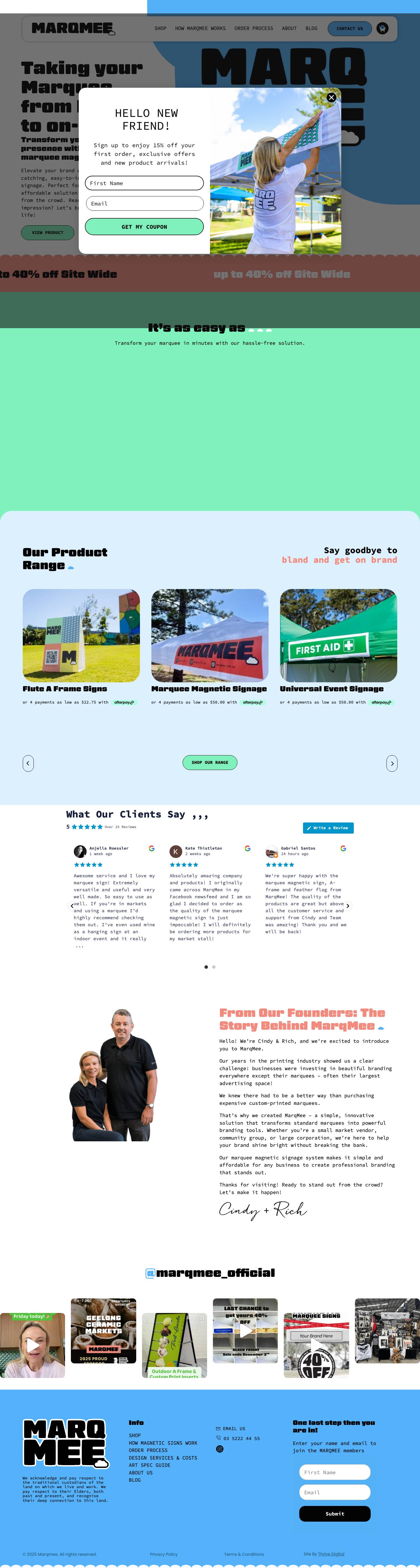 Marquee Magnetic Signage | Brand Display Solutions | MarqMee - Full Screenshot