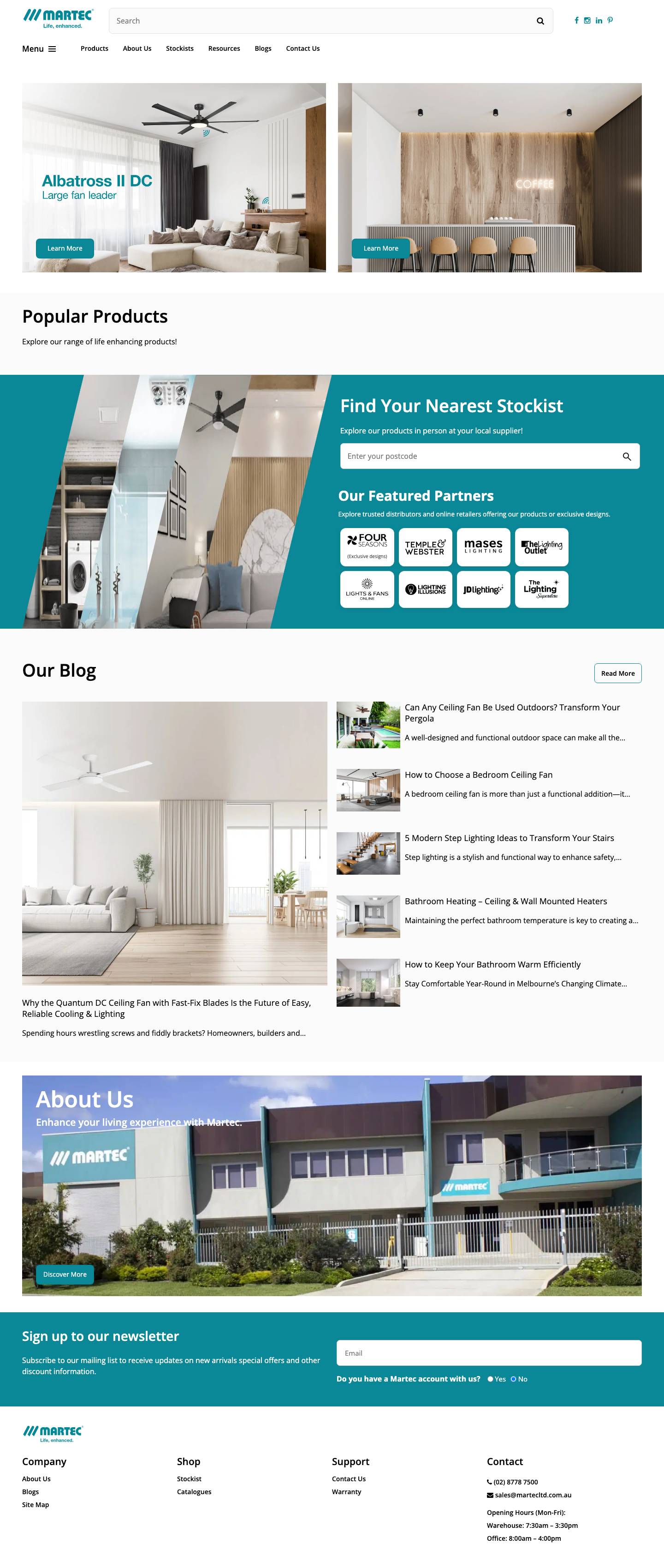 Martec® Australia | Life, enhanced® - Full Screenshot