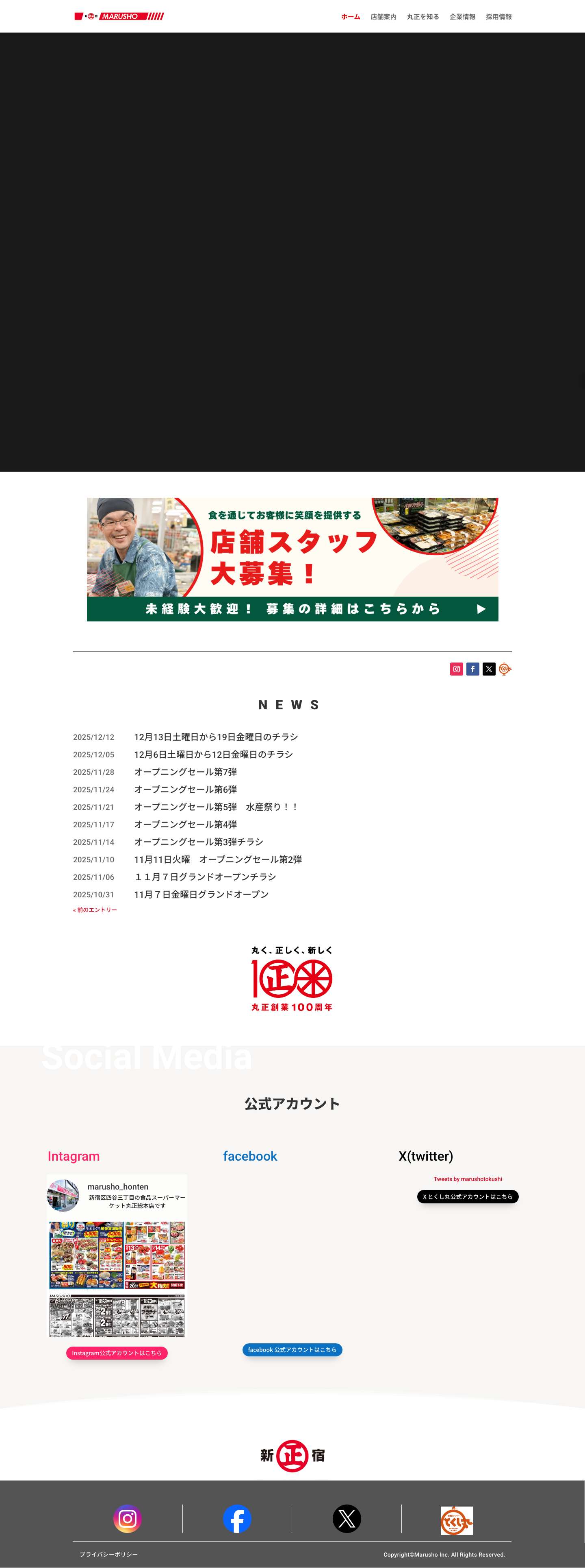 株式会社ショッピングセンター丸正総本店 | - Full Screenshot