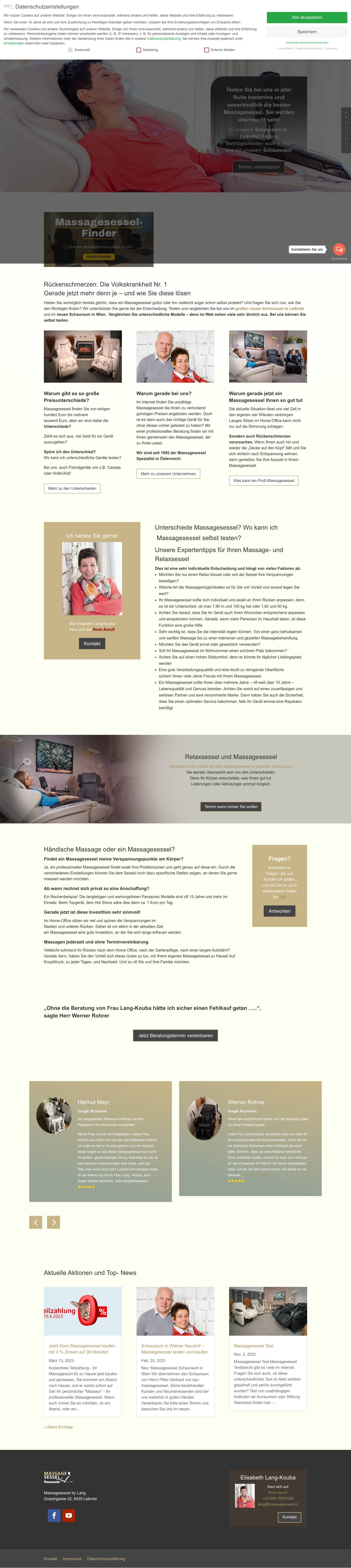 Massagesessel - Alle Modelle - Jetzt kostenlos testen! - Full Screenshot