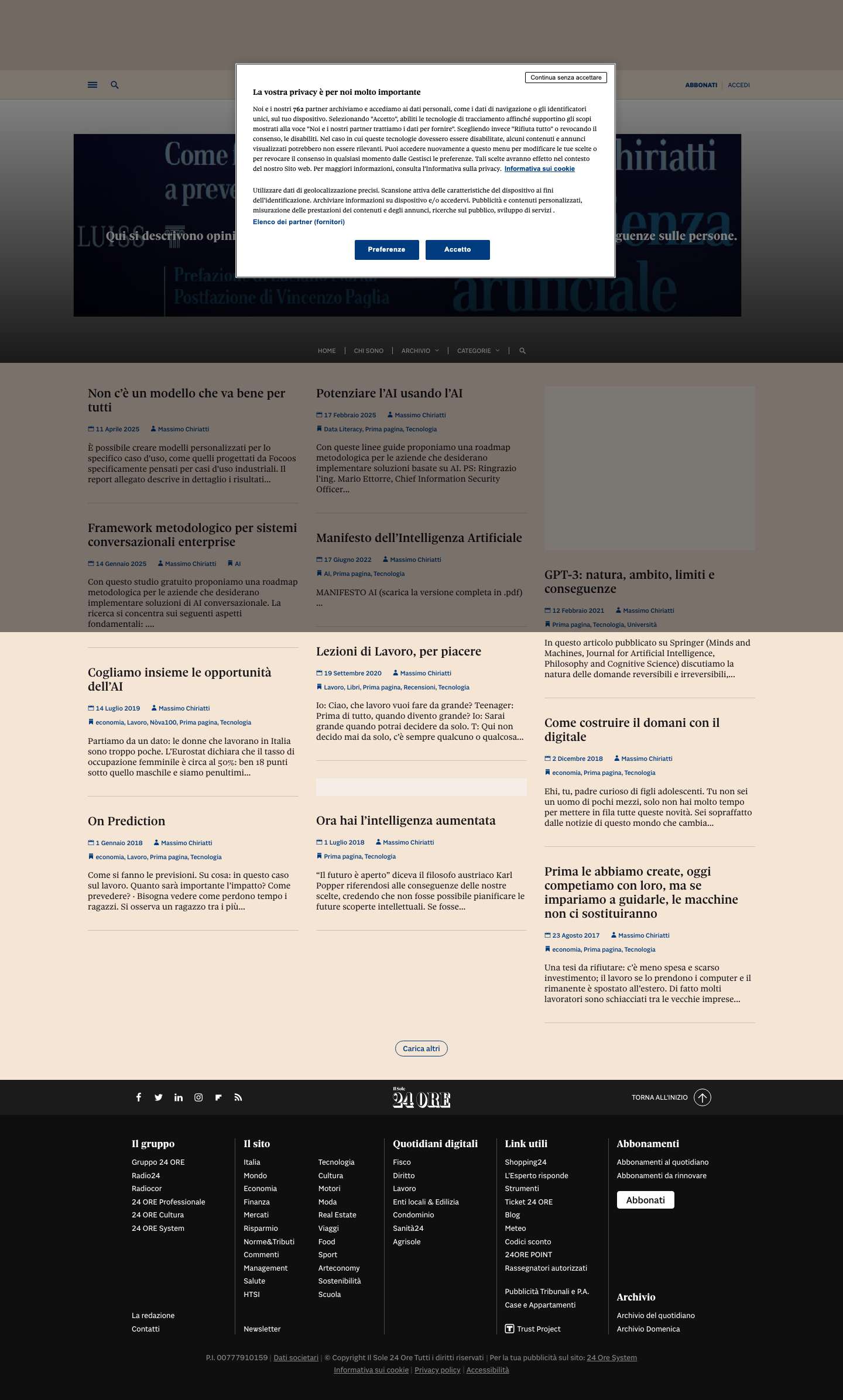 Tit for Tat | Blog di Massimo ChiriattiTit for Tat - Qui si descrivono opinioni con la prospettiva dell’economia digitale e si osservano le conseguenze sulle persone. Quando i fatti cambiano, si cambia opinione. - Full Screenshot