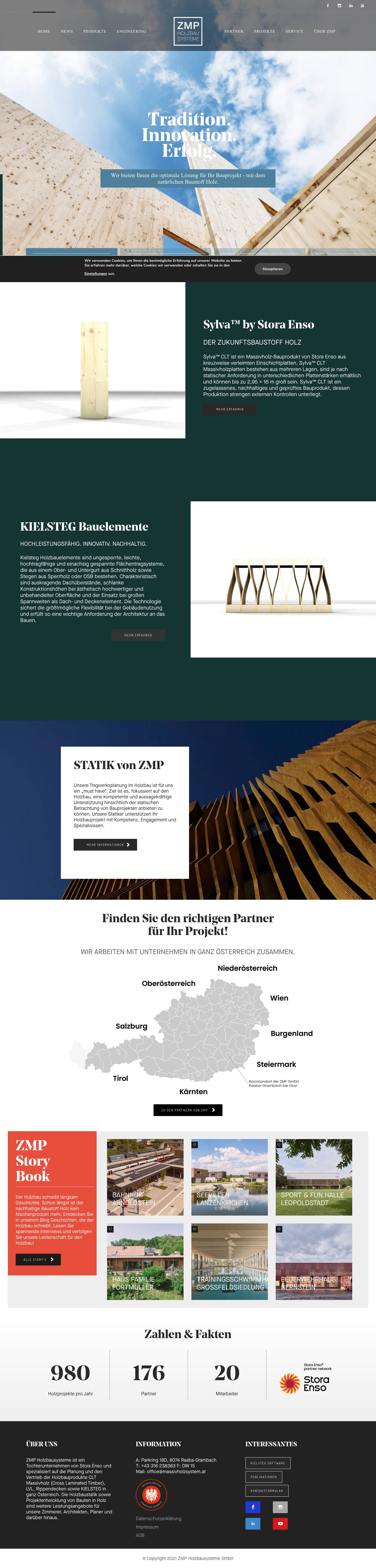 Bauen mit CLT Massivholz von ZMP Holzbausysteme - Full Screenshot