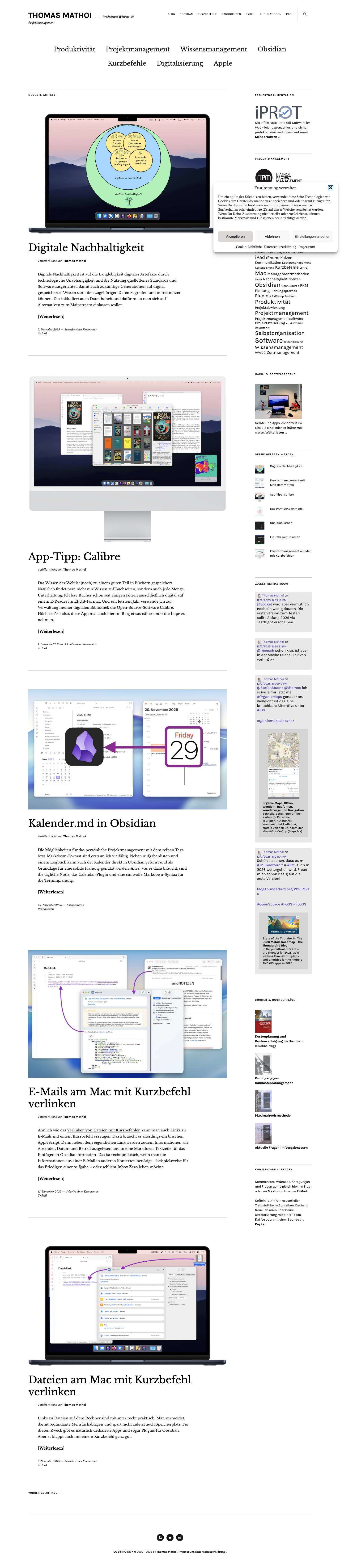 THOMAS MATHOI - Produktives Wissens- & Projektmanagement - Full Screenshot