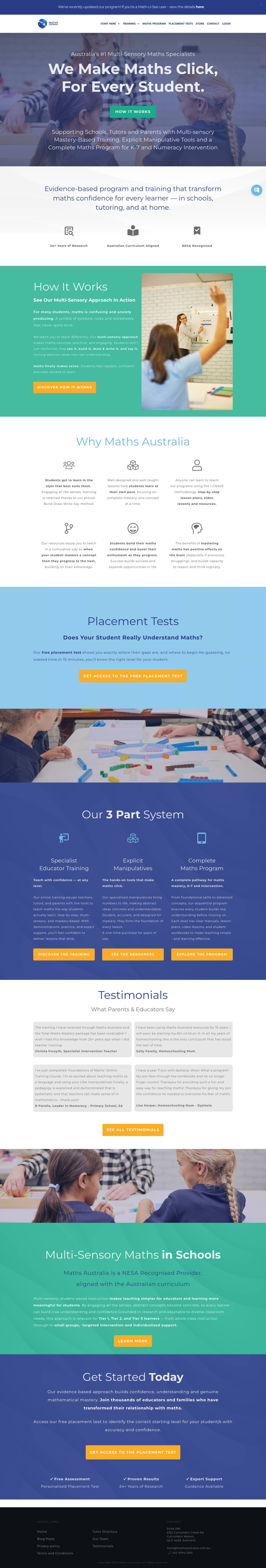 Maths Australia - Learn Maths Mastery with Maths Australia - Full Screenshot