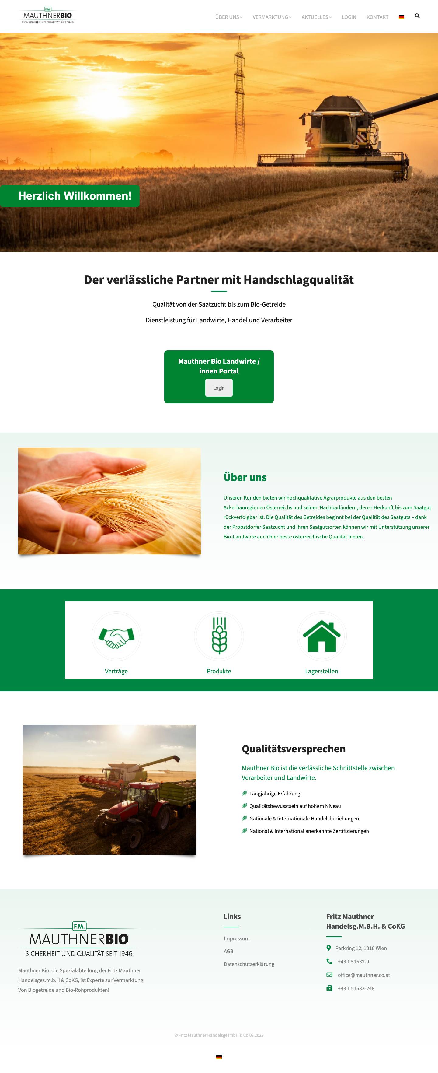 Mauthner Bio - Sicherheit & Qualität seit 1946 - Full Screenshot