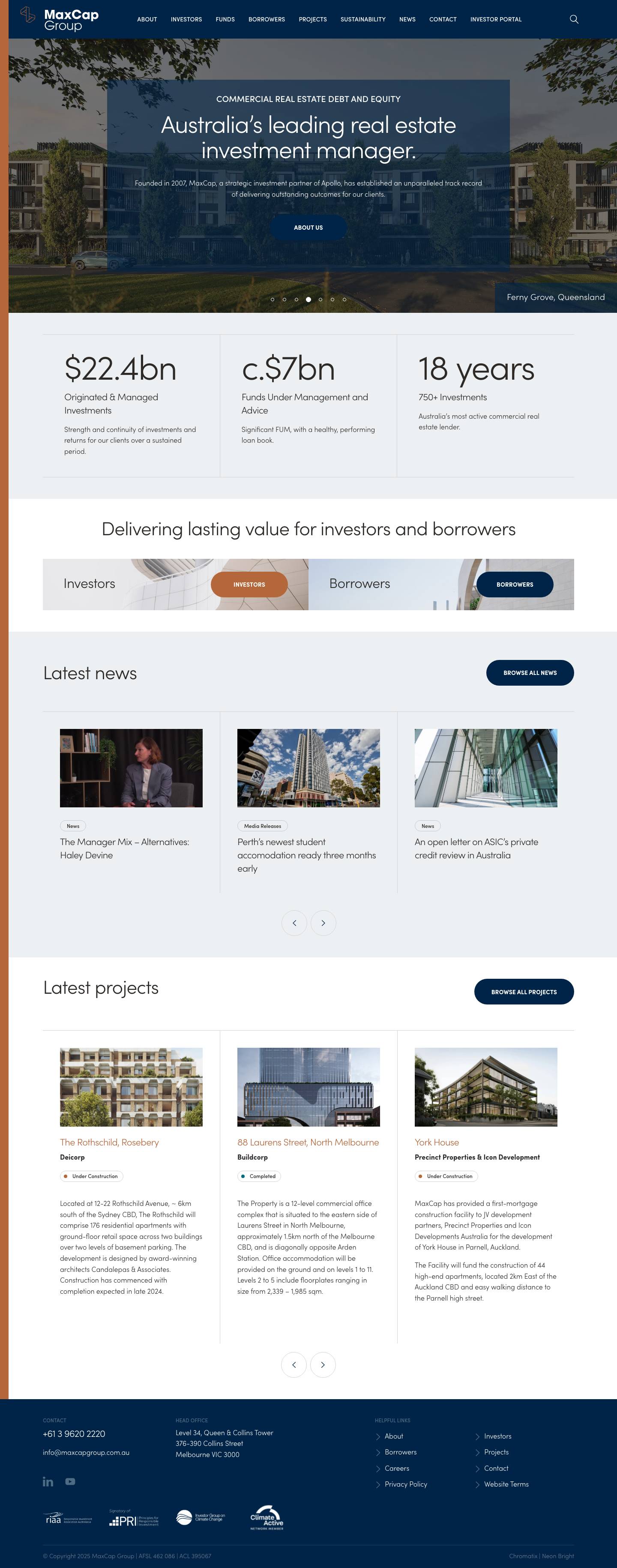 Real Estate Investment Manager | MaxCap GroupSearchClose SearchIcons / Social / LinkedinIcons / Social / Youtube - Full Screenshot