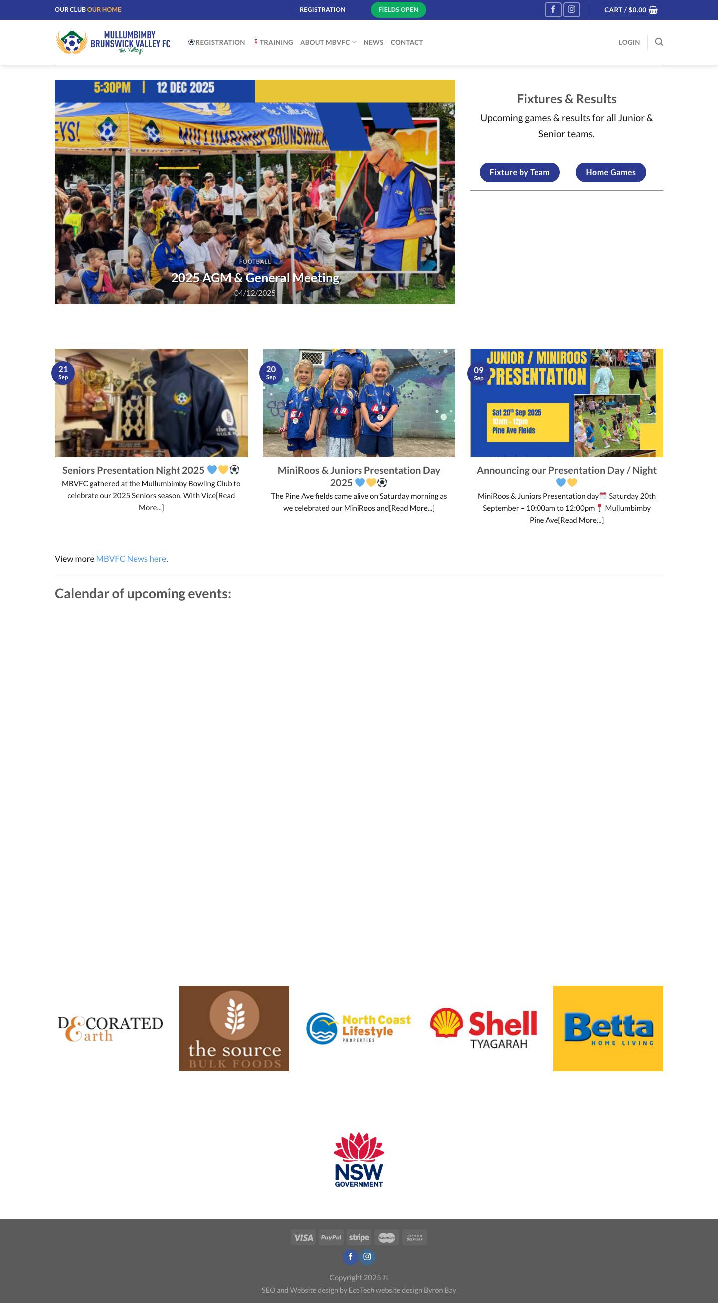 MULLUMBIMBY BRUNSWICK VALLEY FC - Full Screenshot