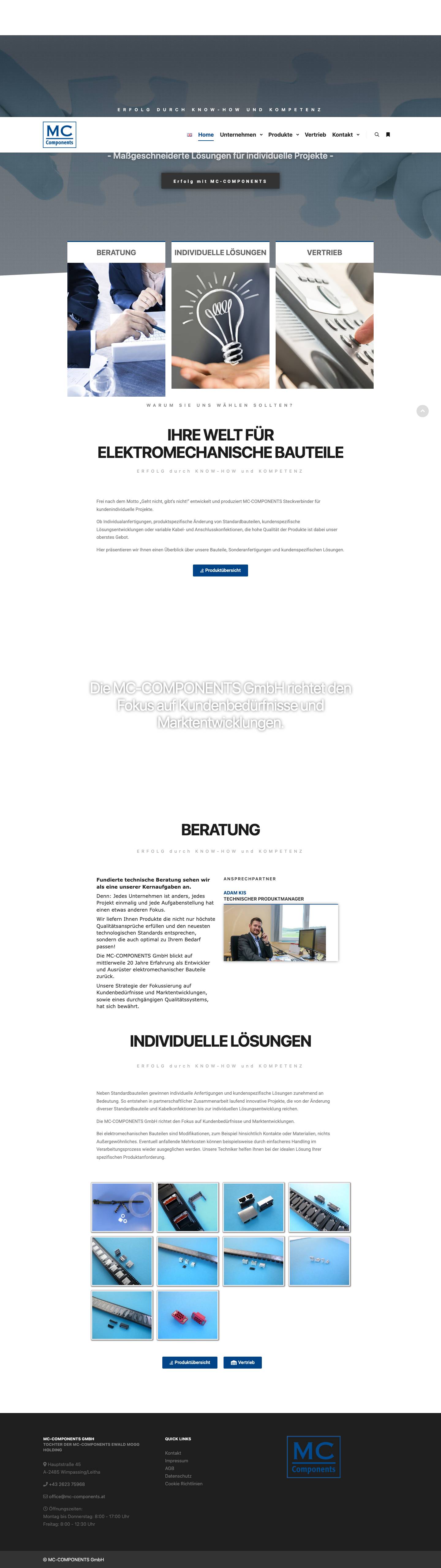 Home - MC-Components GmbH - Full Screenshot