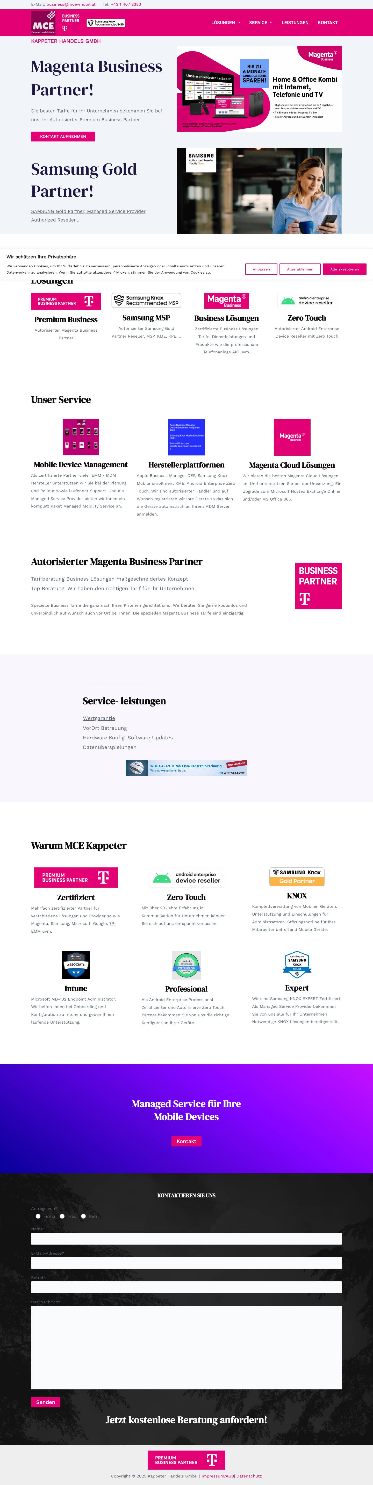 Home - Kappeter Handels GmbH - Full Screenshot