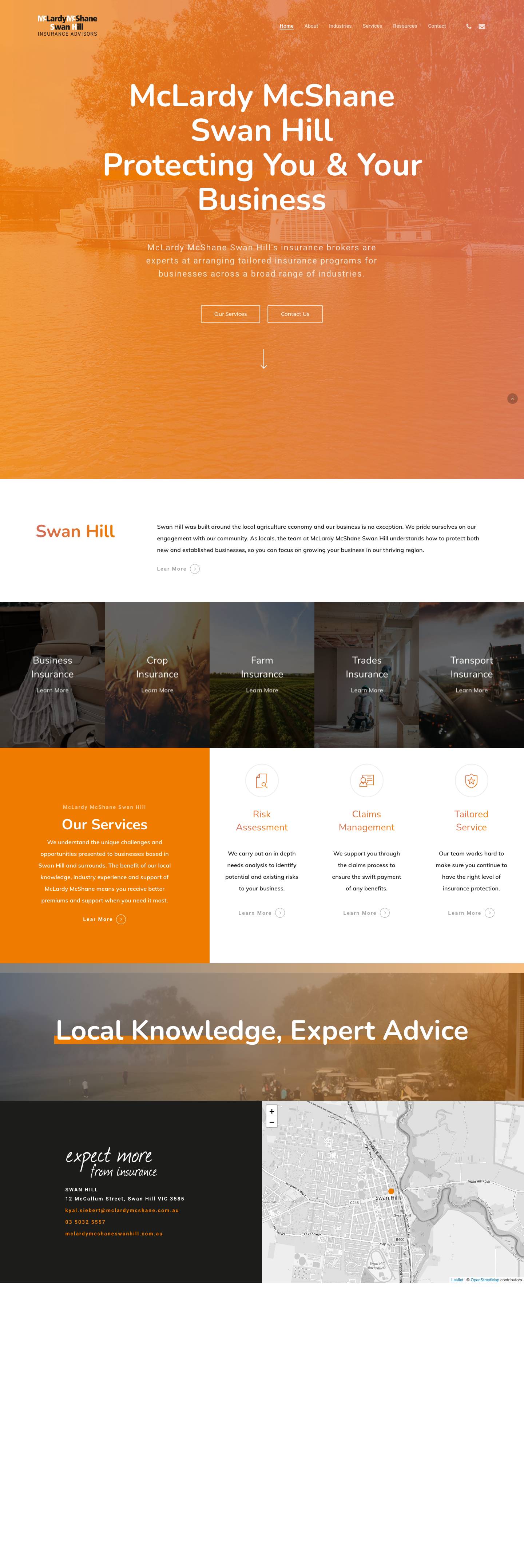 McLardy McShane Swan Hill | Get insurance from the local experts - Full Screenshot