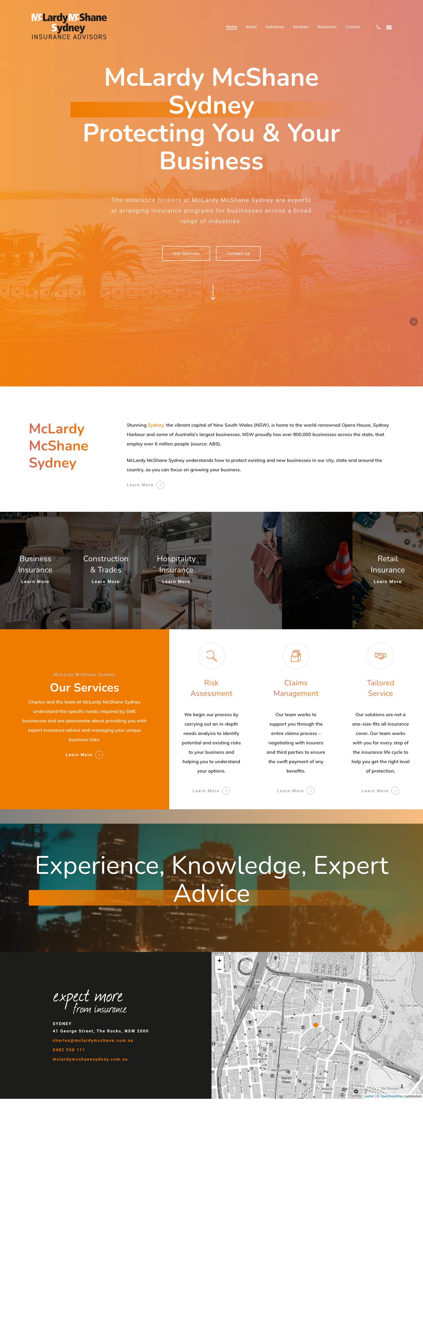 McLardy McShane Sydney Insurance Brokers | Business Insurance - Full Screenshot