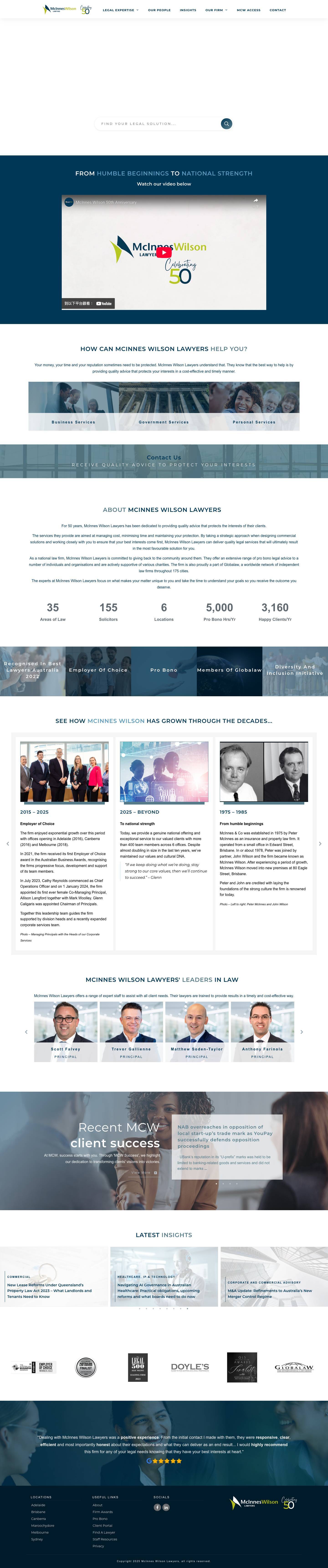 Home - McInnes Wilson Lawyers - Full Screenshot