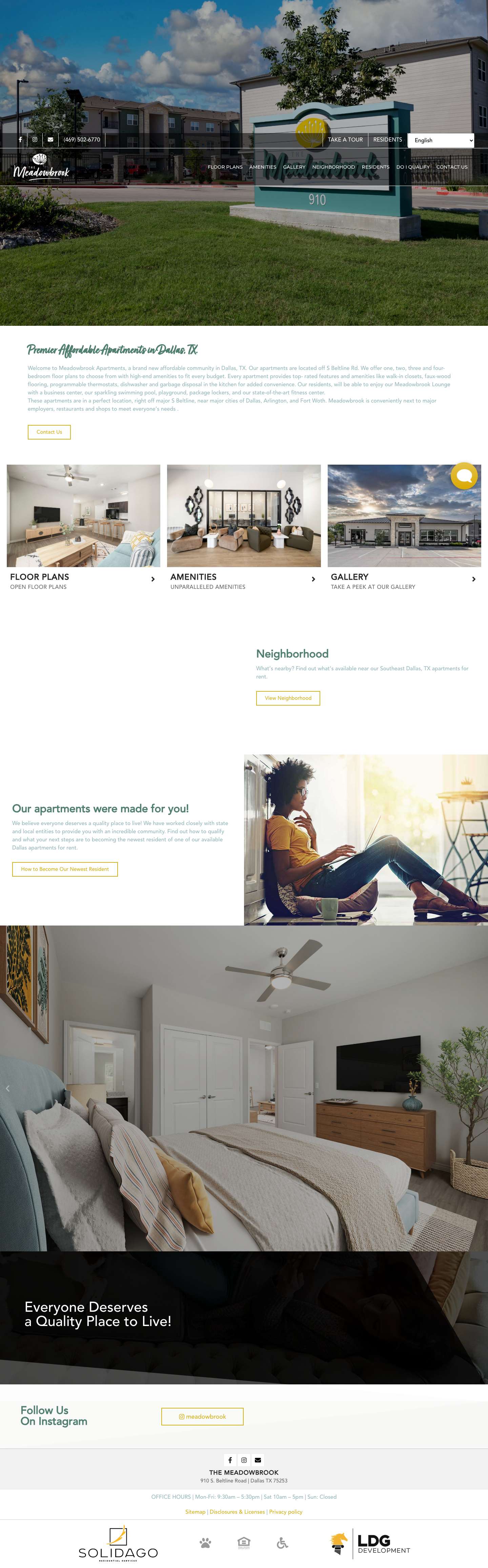 Meadowbrook | Affordable Apartments in Dallas, TX - Full Screenshot