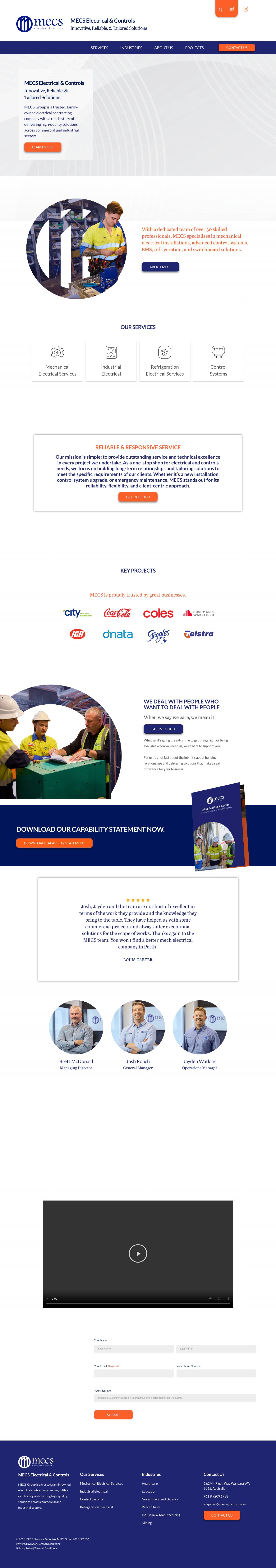 Electrical & Industrial Services for Perth Businesses | MECS - Full Screenshot