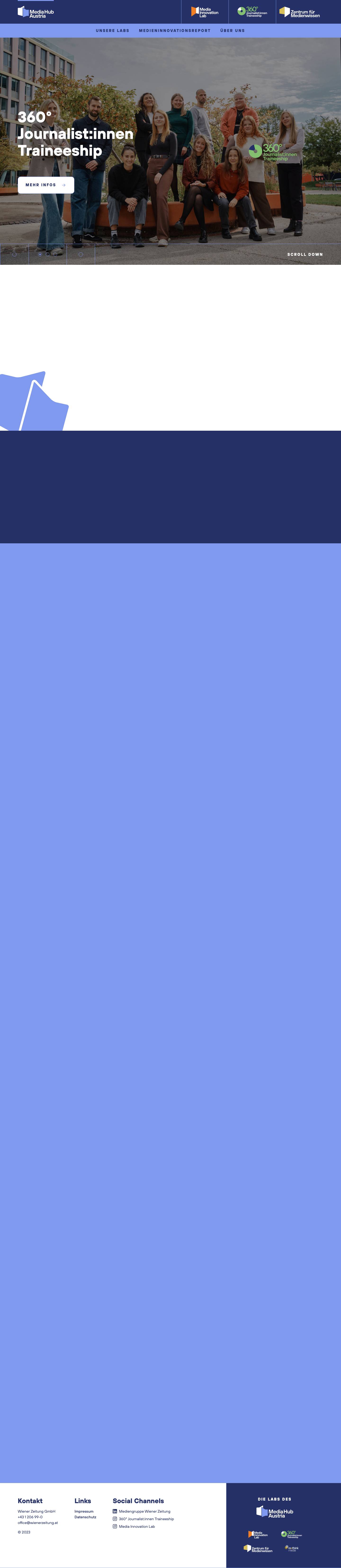 Media Hub Austria: Ein Raum für Medienvielfalt - Full Screenshot