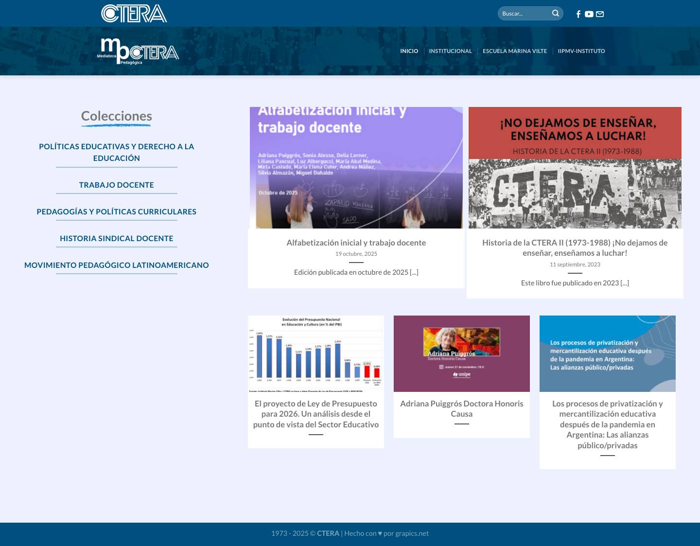 Mediateca CTERA – Mediateca Pedagógica de CTERA - Full Screenshot