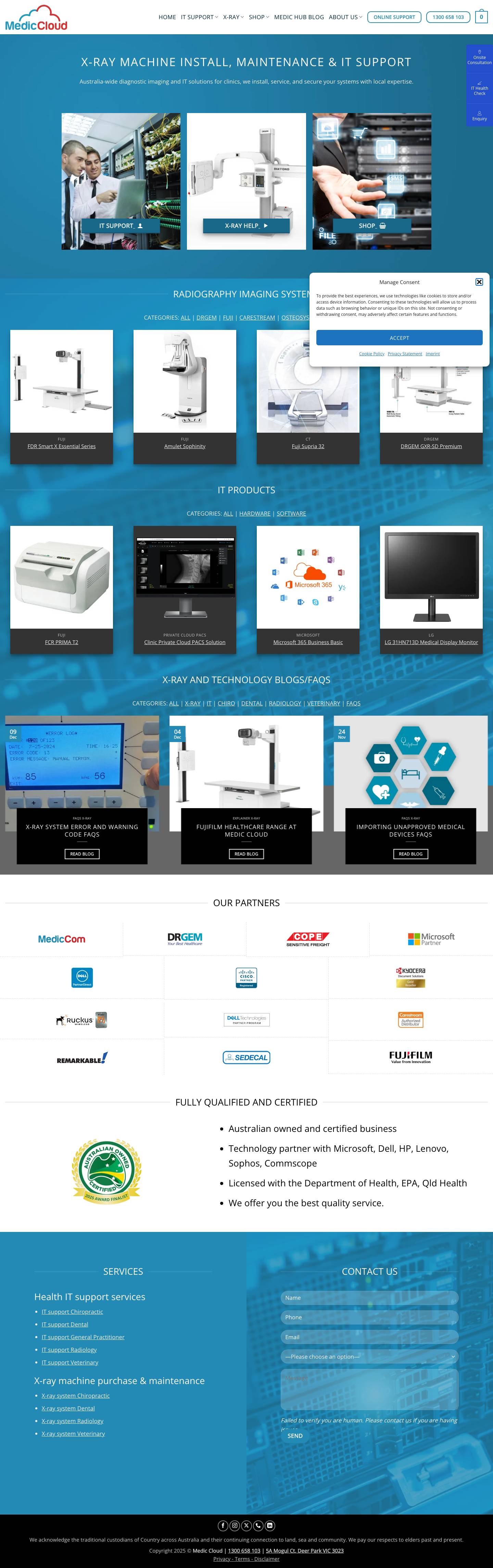 X-ray Machine and Medical IT Support Services - Medic Cloud - Full Screenshot
