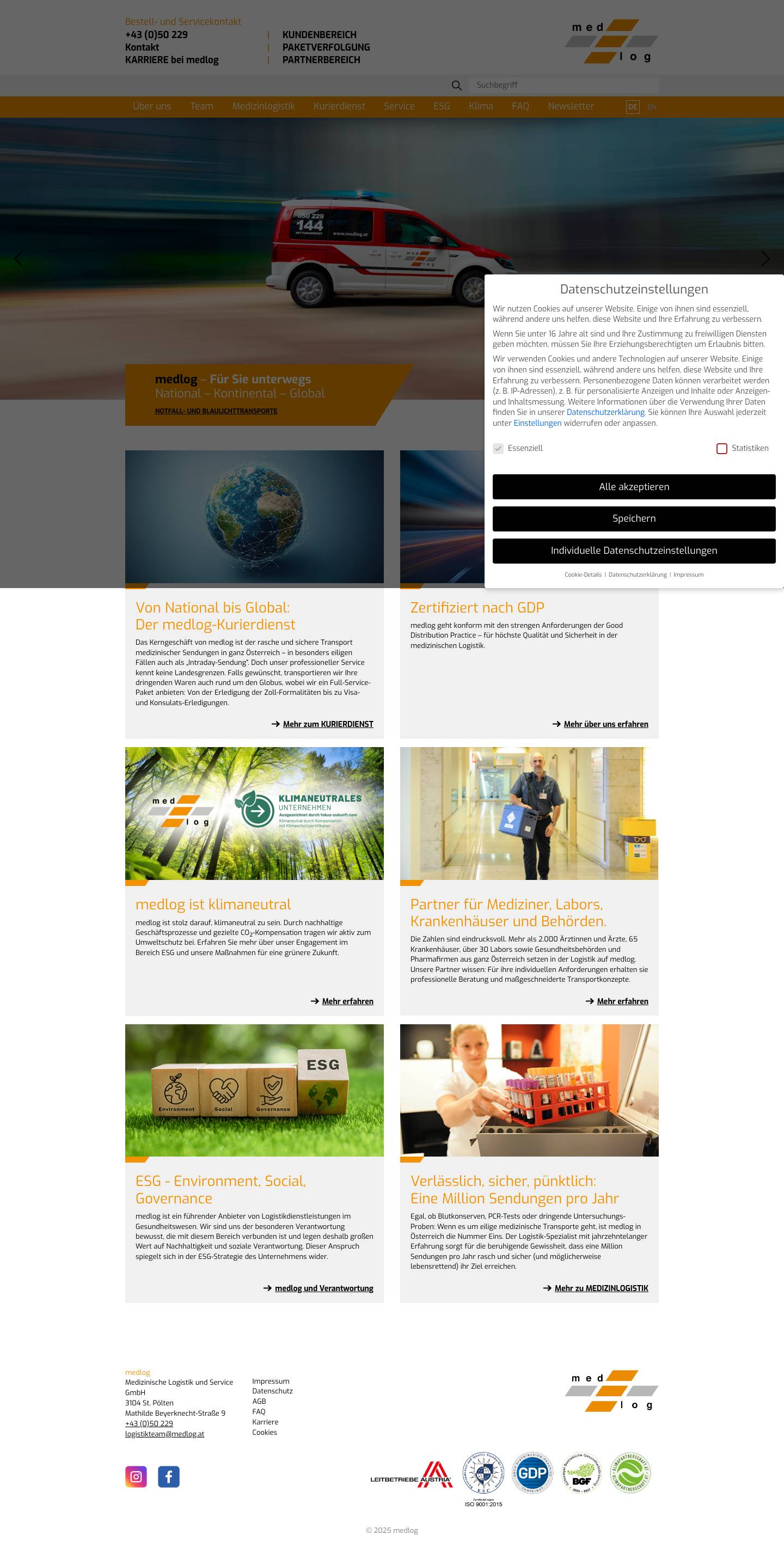 Startseite - medlog - Full Screenshot
