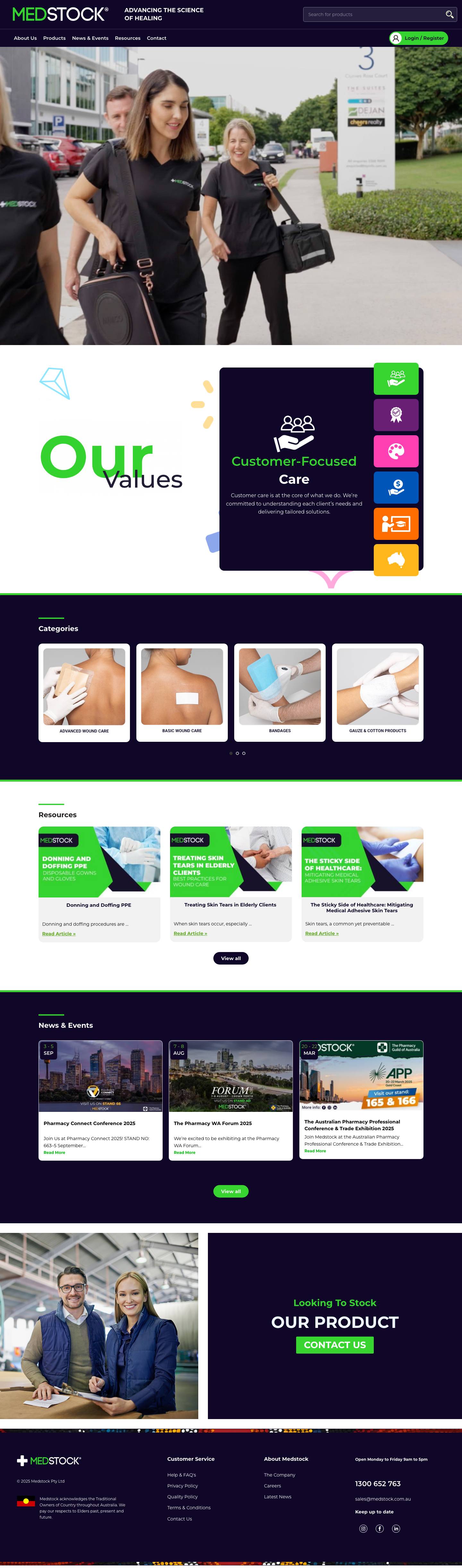 Homepage - Medstock - Full Screenshot