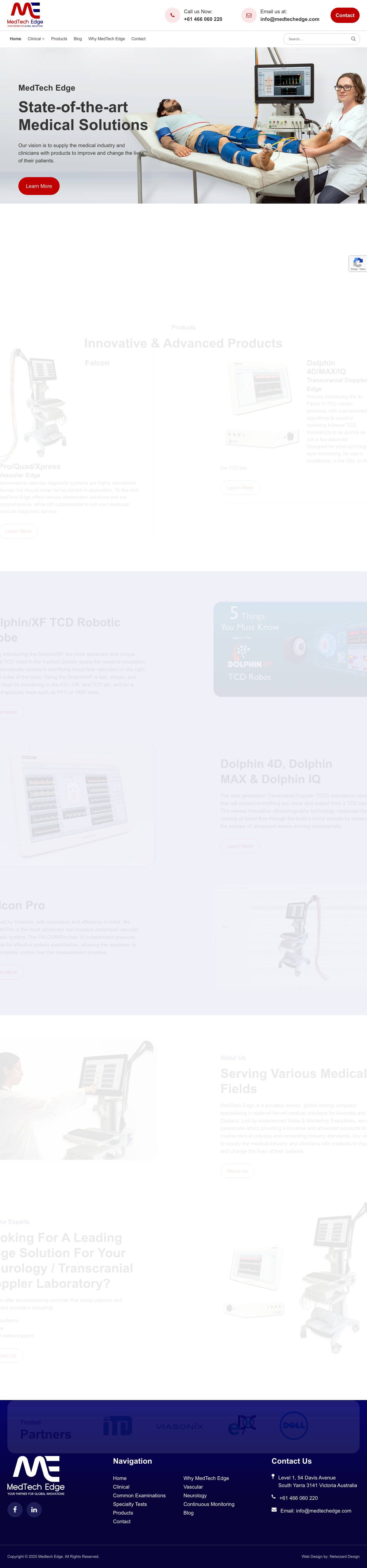 Peripheral Vascular Diagnosis & Transcranial Doppler (TCD) Australia & NZ - Full Screenshot