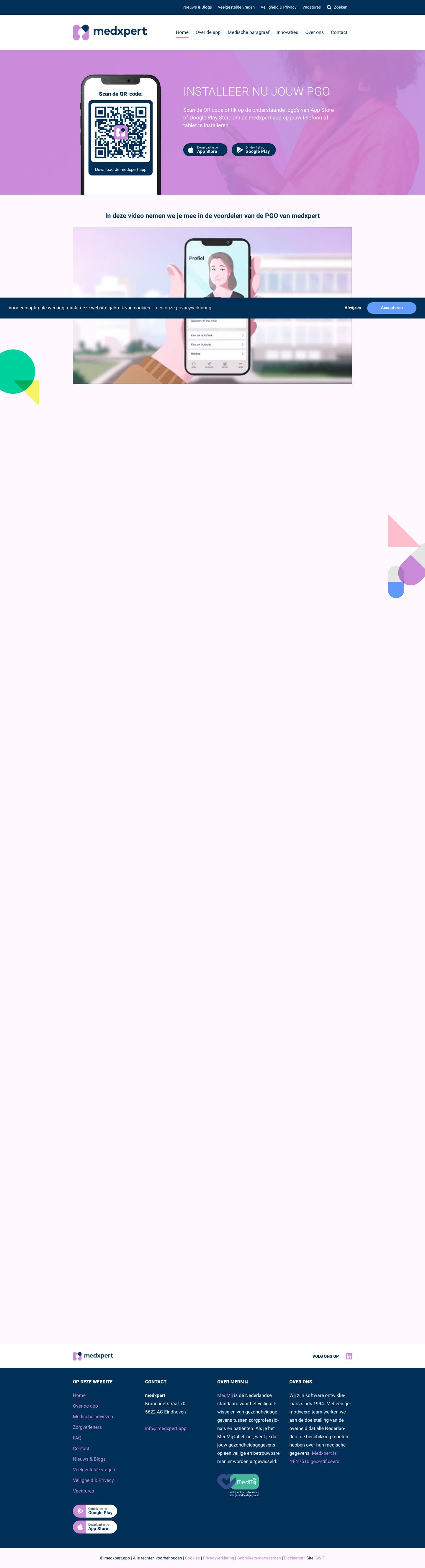 Persoonlijke gezondheidsomgeving (PGO) app - Medxpert - Full Screenshot