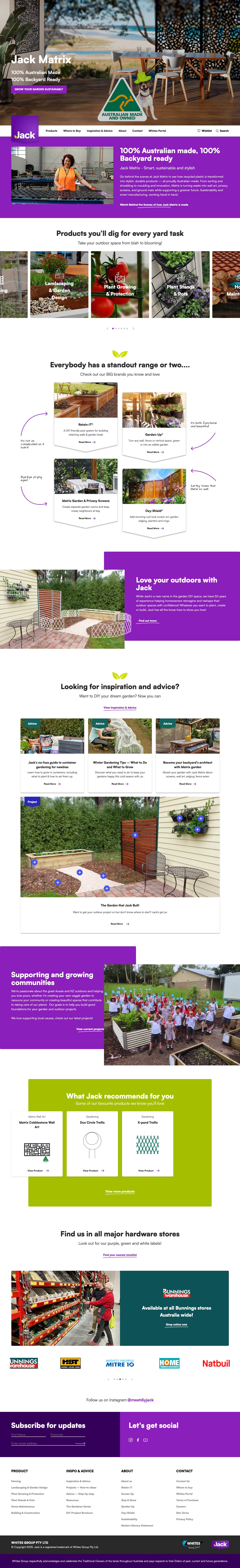 Jack Home & Garden Products | Love Your Outdoors - Full Screenshot