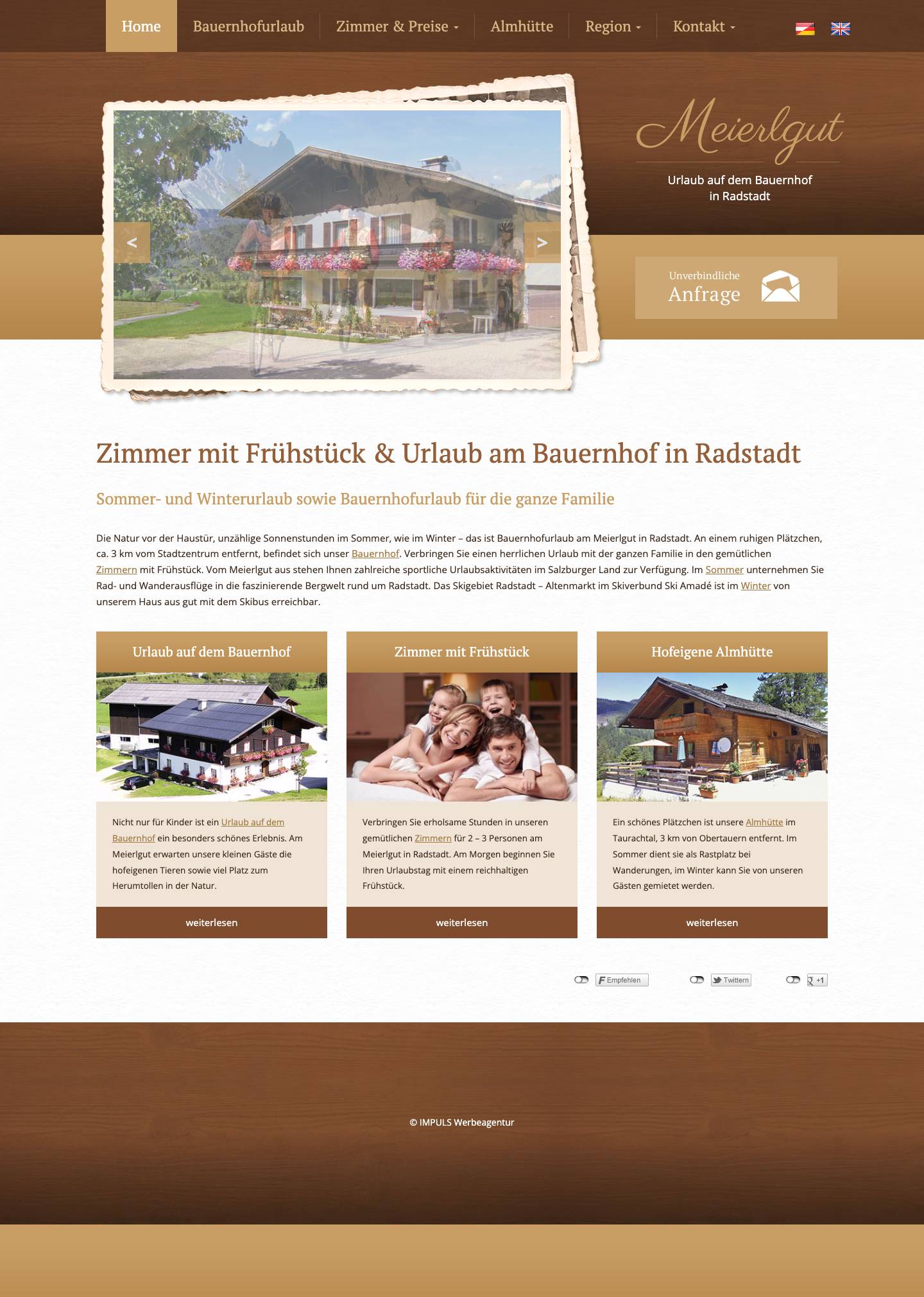 Zimmer - Radstadt - Meierlgut - Urlaub auf dem BauernhofMeierlgutZimmer - Radstadt - Meierlgut - Urlaub auf dem Bauernhof - Full Screenshot