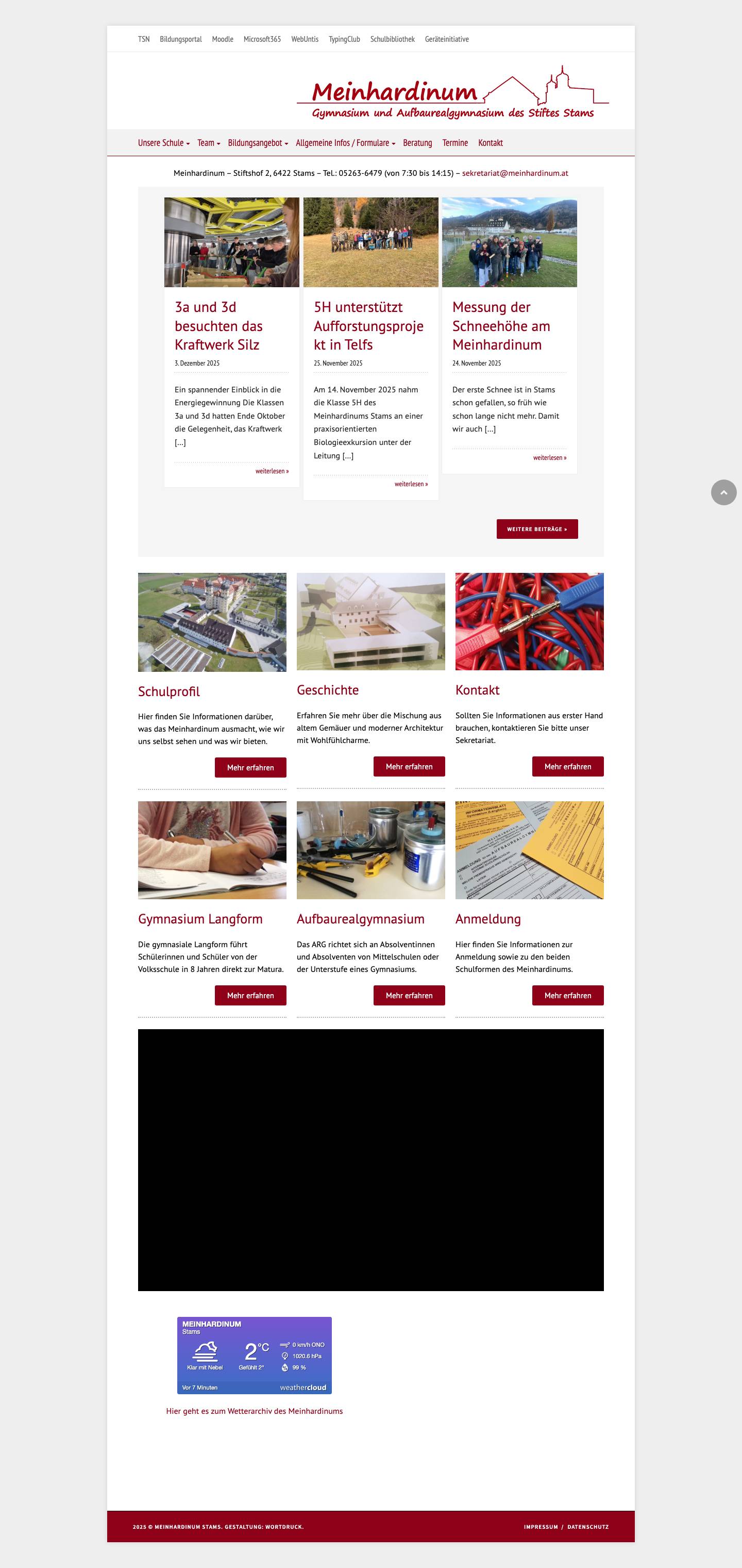 Startseite - Meinhardinum - Full Screenshot