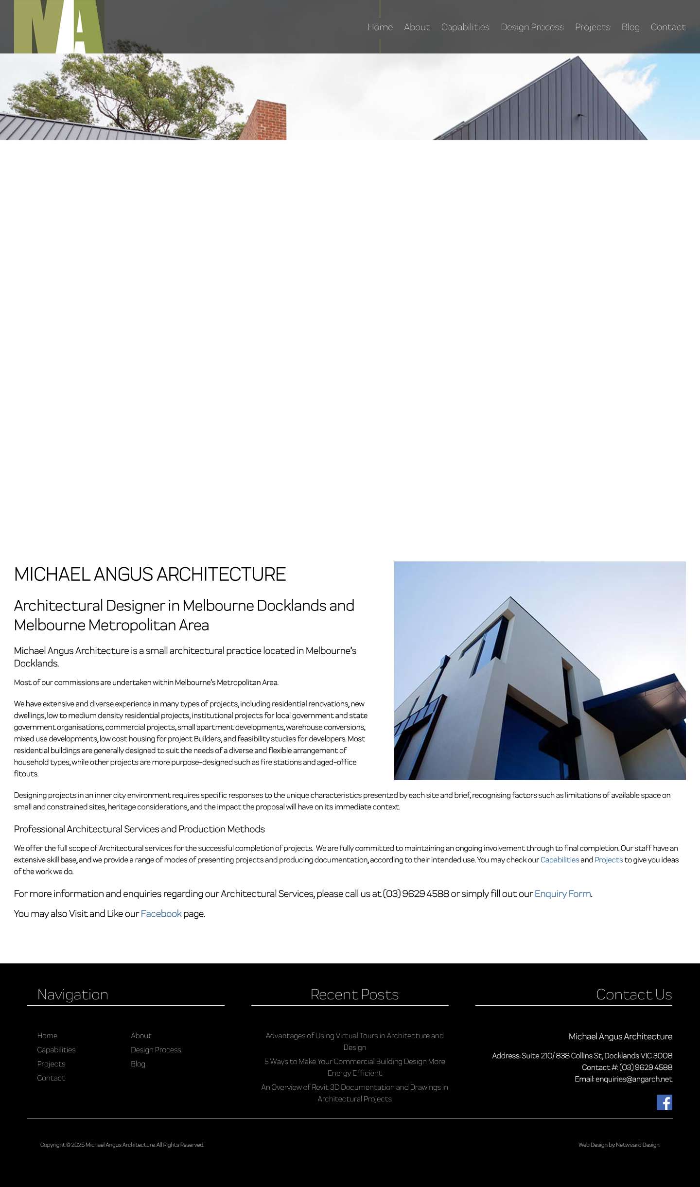 Michael Angus Architecture - Full Screenshot