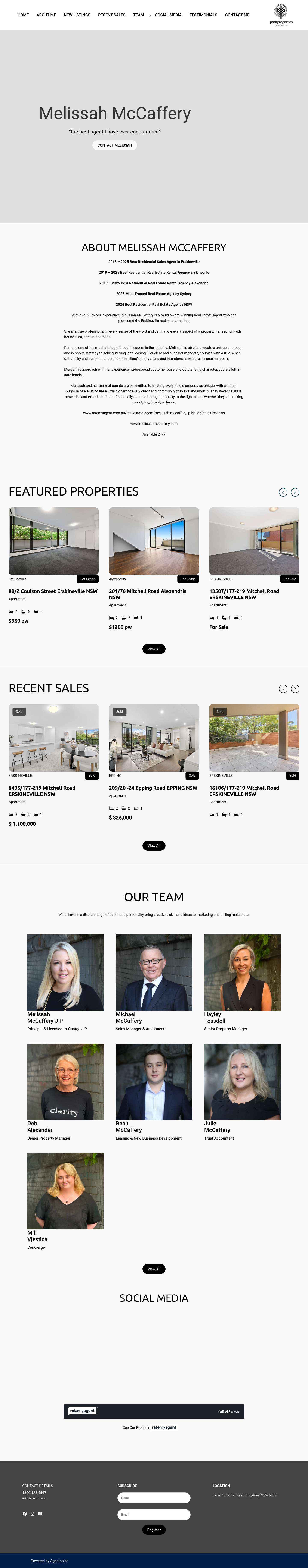 Home - Melissa McCaffery - Full Screenshot