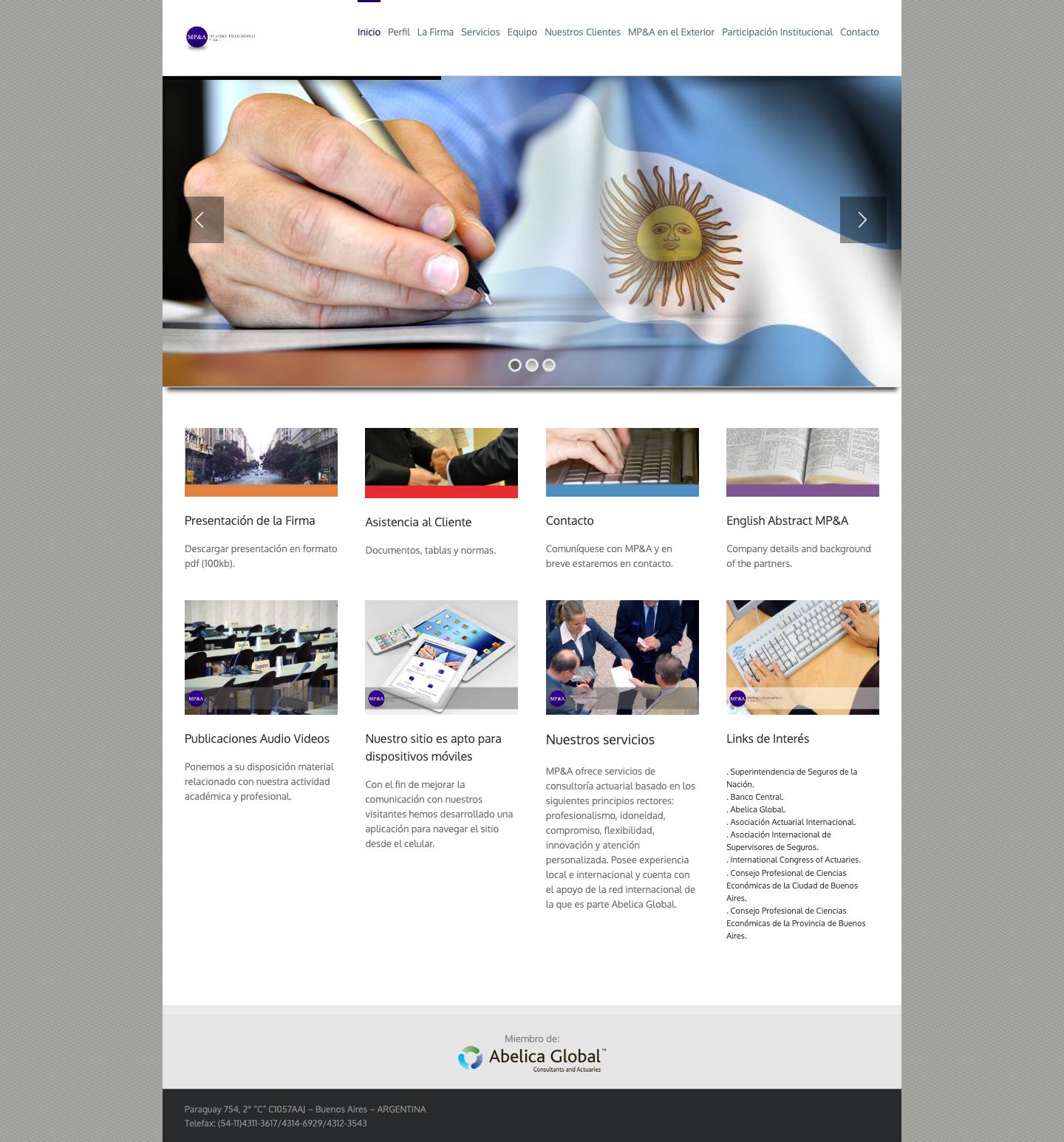 MelPel – MELINSKY, PELLEGRINELLI Y Asoc. Actuarios & Consultores - Full Screenshot