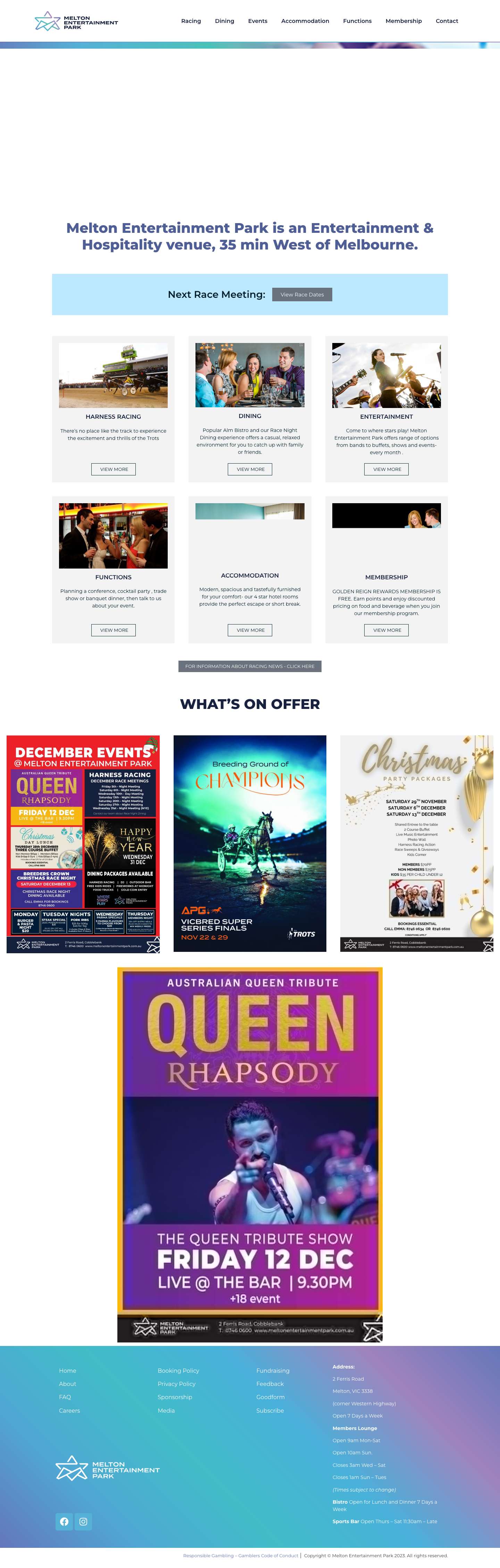 Melton Entertainment Park: Racing, Dining and more - Full Screenshot