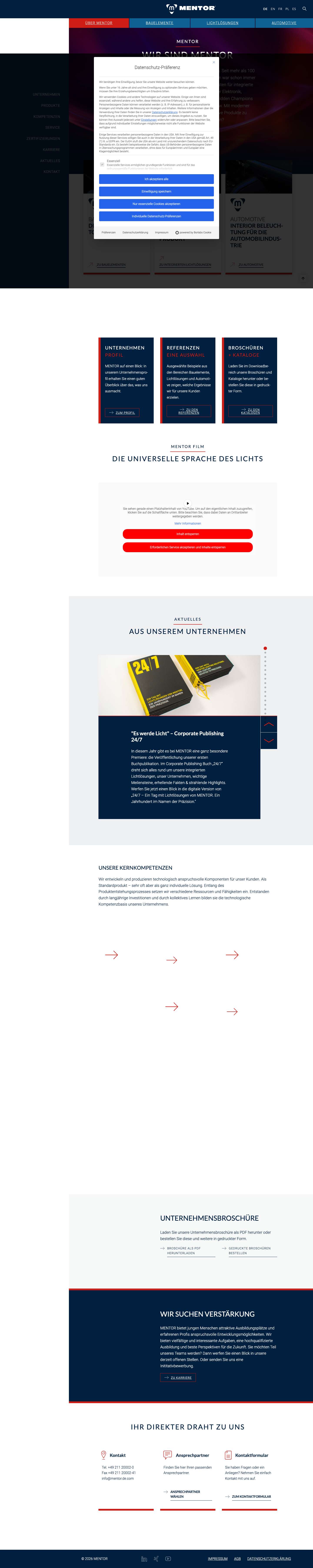 Startseite - Mentor - Full Screenshot