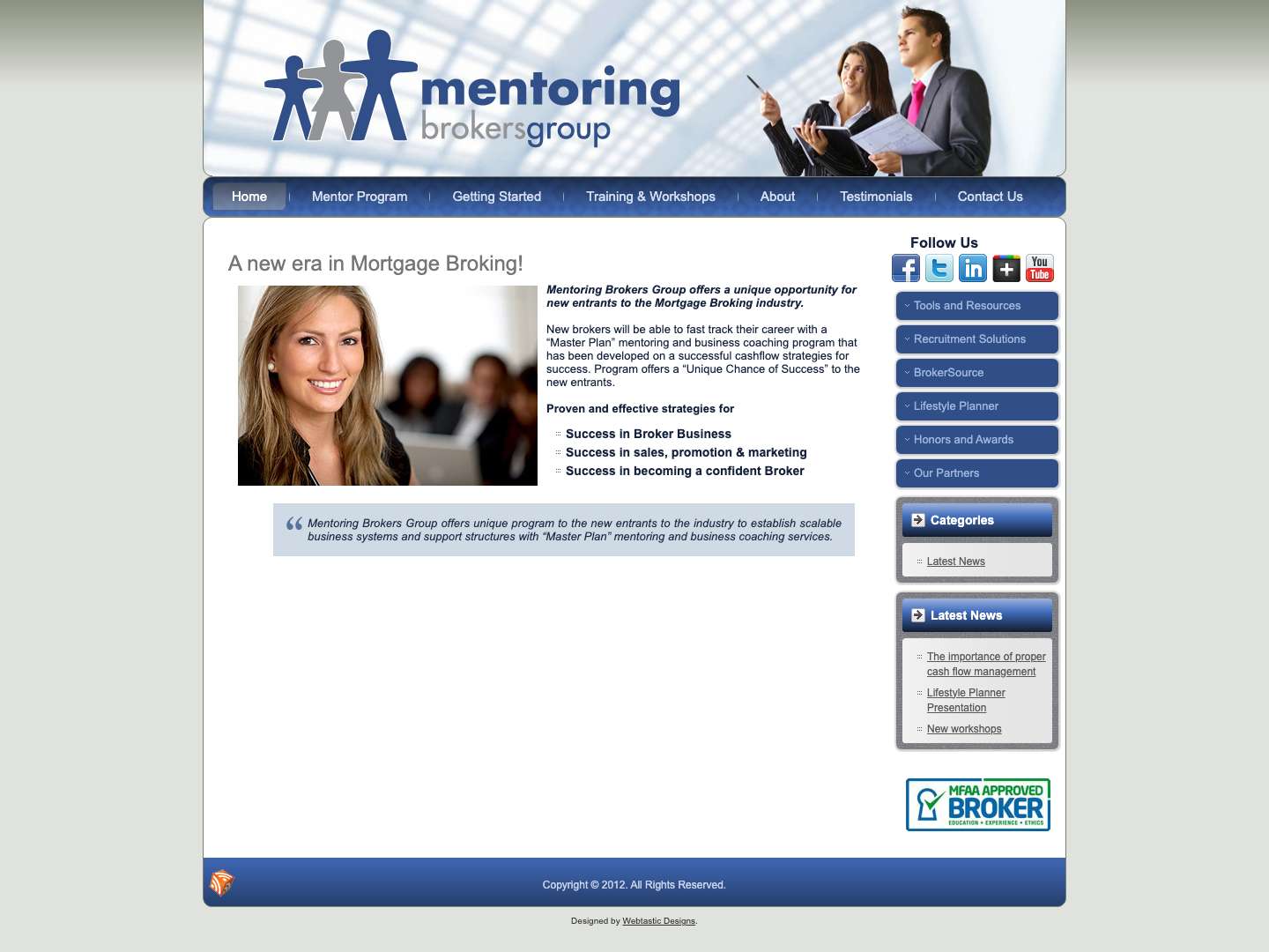 Mentoring Brokers Group - Full Screenshot