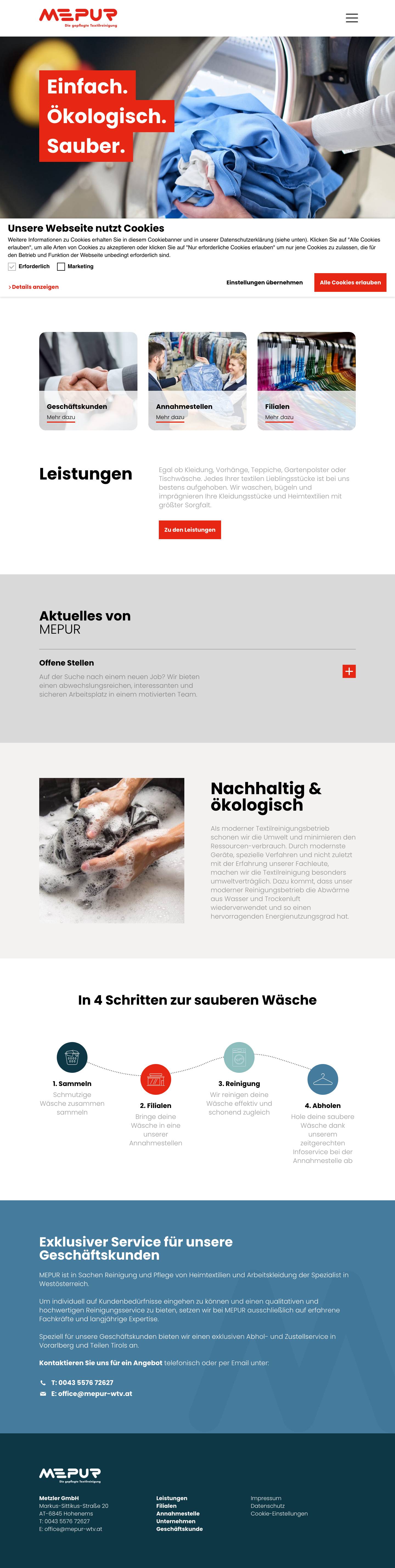 Startseite - mepur - Full Screenshot