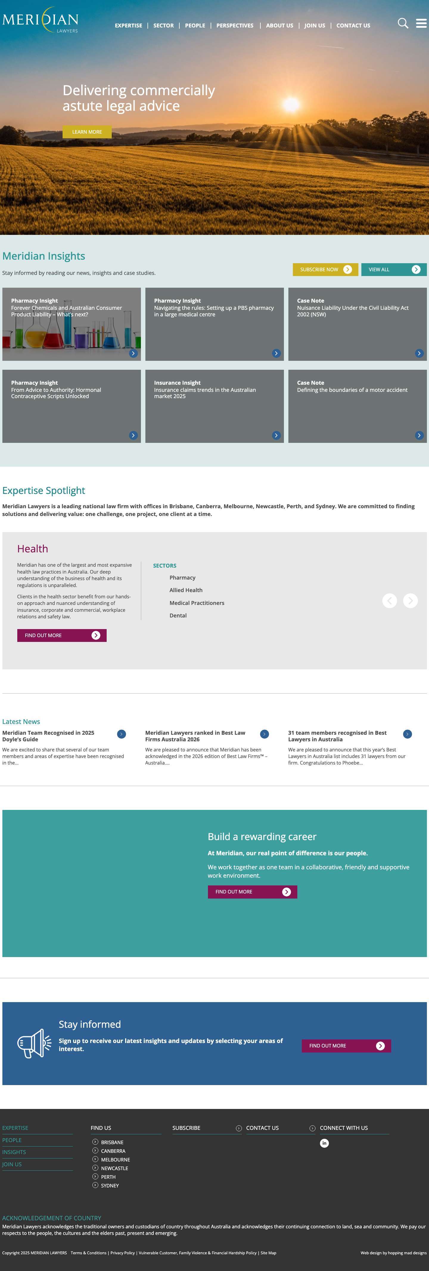 Meridian Lawyers - Full Screenshot