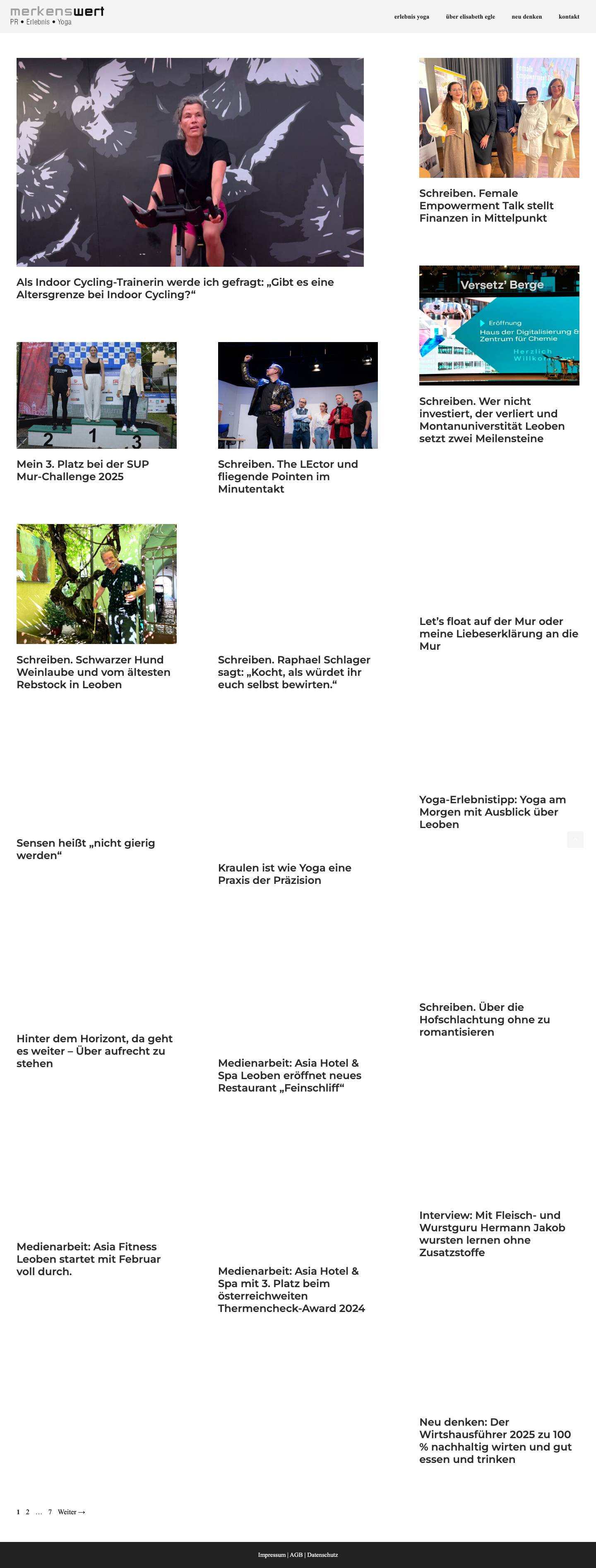 merkenswert • PR . Erlebnis . Yoga - Full Screenshot