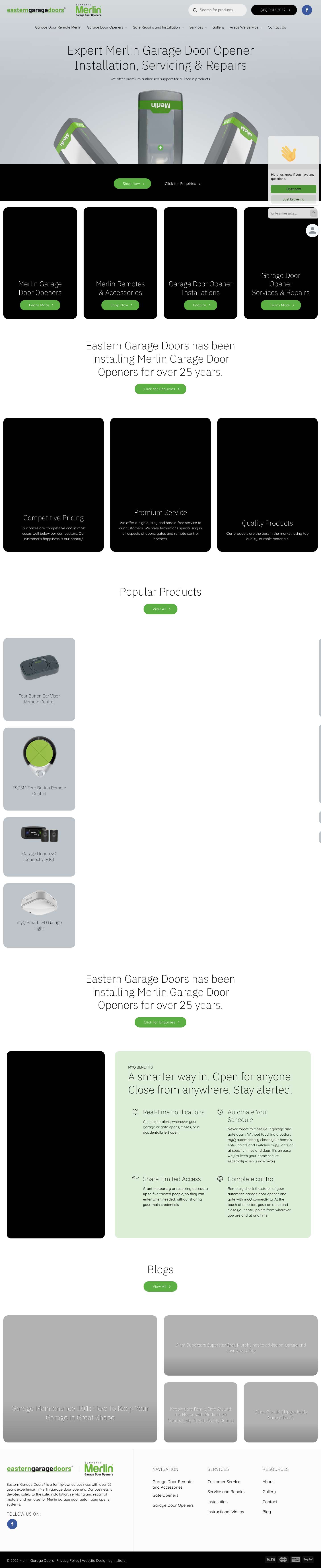 Homepage - RD1 - Merlin Garage Door Opener - Full Screenshot