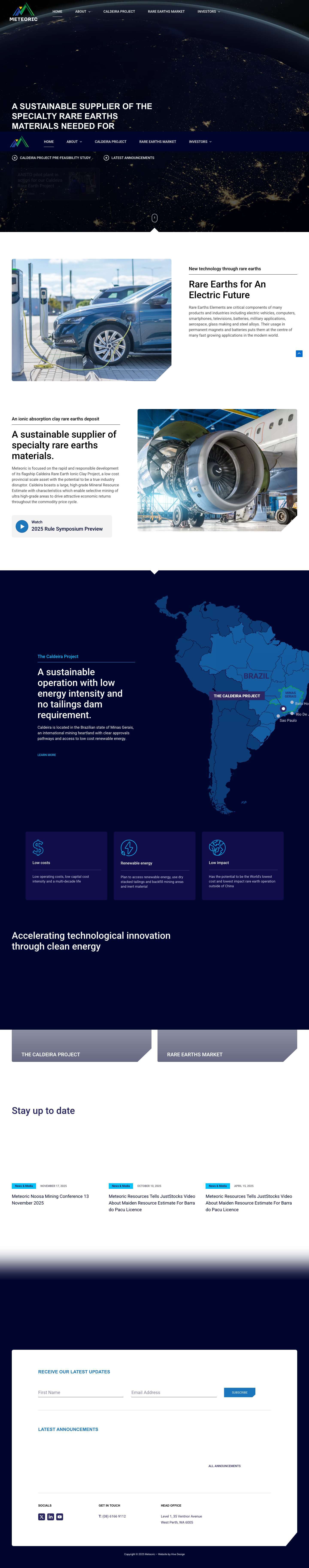 Meteoric Resources | Caldeira Rare Earth Project in Brazil - Full Screenshot