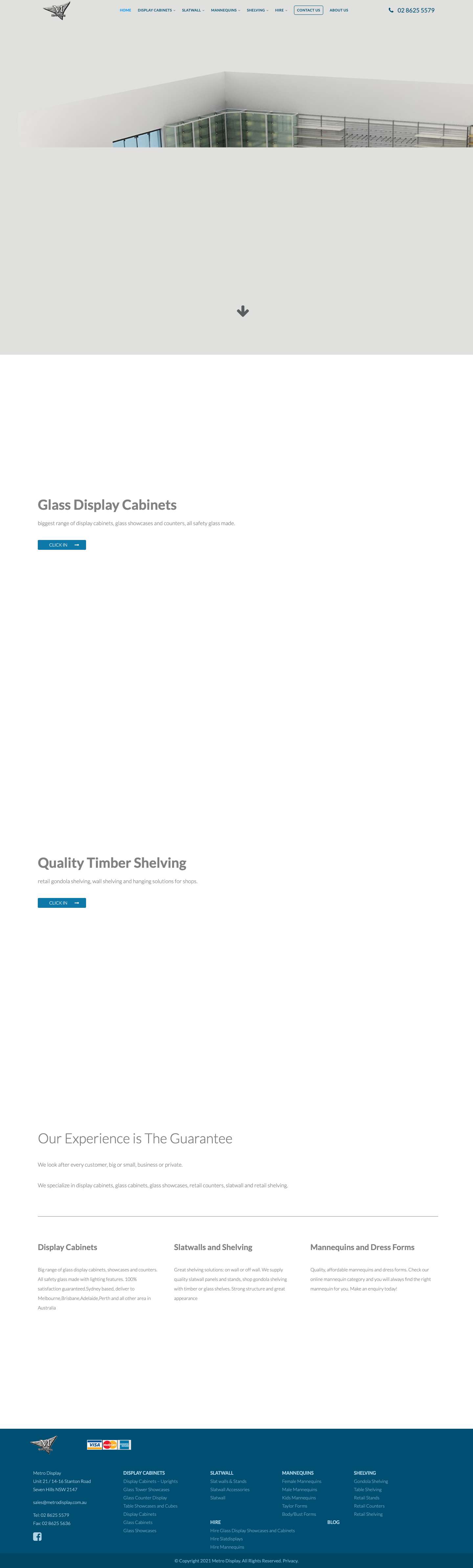 Glass Display Cabinets Australia | Premium Glass Display Cases - Full Screenshot