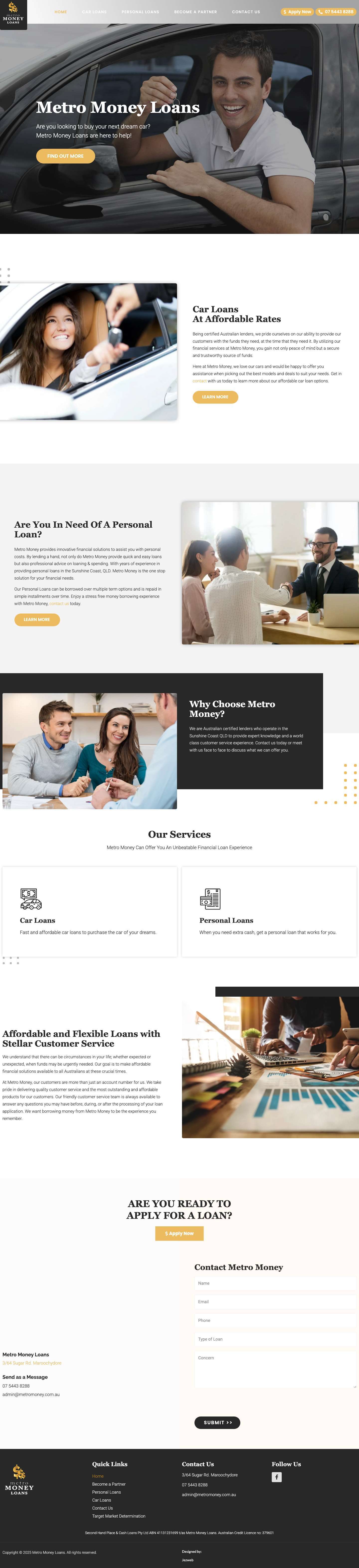 Car Loans - Personal Loans - Metro Money Loanscar-bank-loan-buy - Full Screenshot