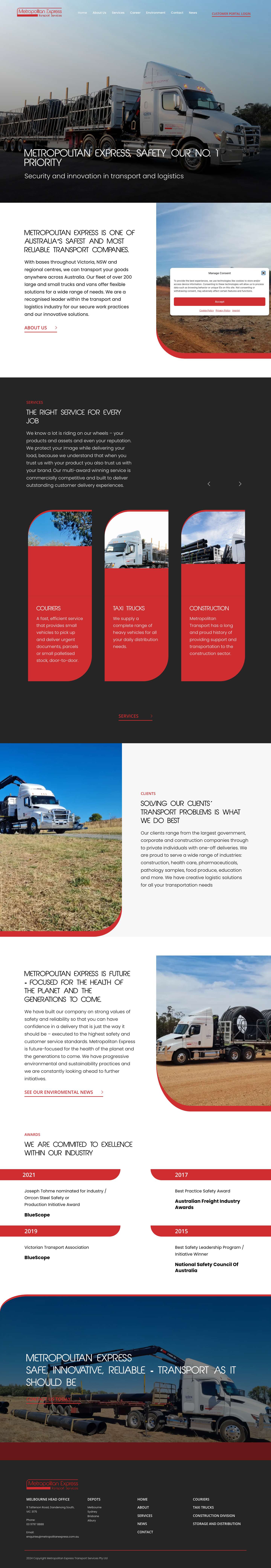 METROPOLITAN EXPRESS – SAFETY OUR NUMBER 1 PRIORITY - Full Screenshot