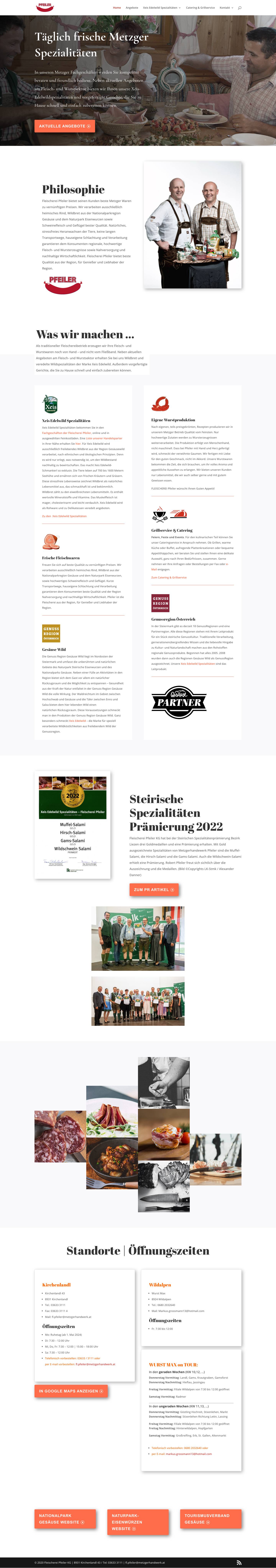 Home - Fleischerei Pfeiler - Full Screenshot