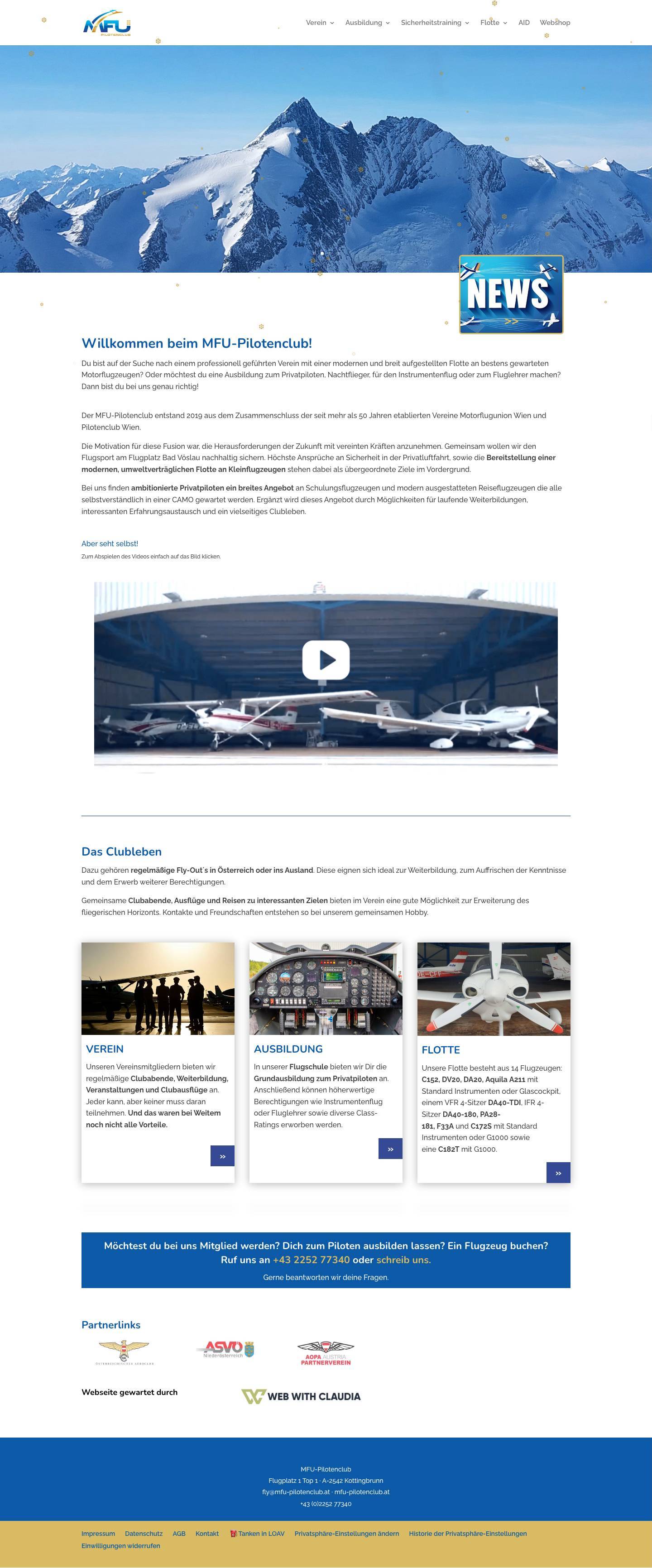 Heben Sie mit uns ab - mfu-Pilotenclub - Full Screenshot